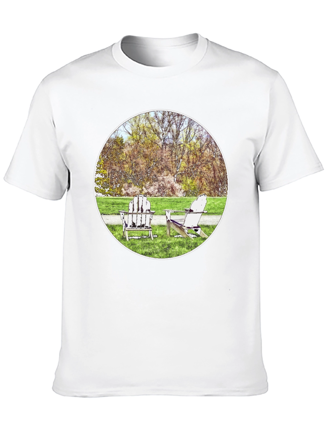 Relaxing Adirondack Chairs Graphic Tee - Comfort Fit
