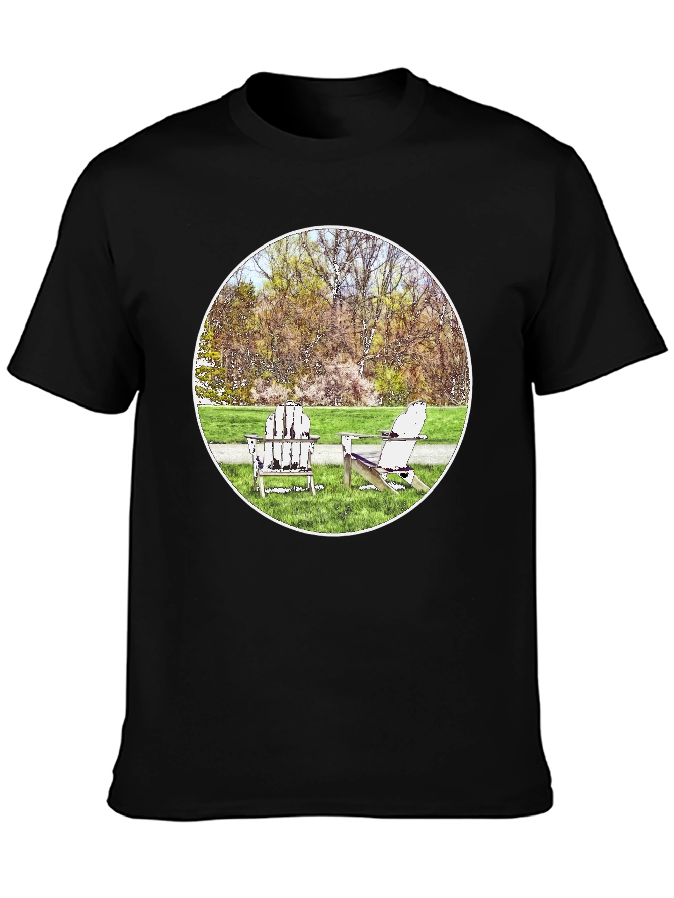 Relaxing Adirondack Chairs Graphic Tee - Comfort Fit