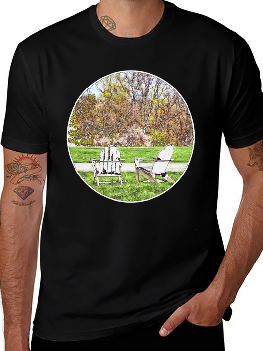 Relaxing Adirondack Chairs Graphic Tee - Comfort Fit