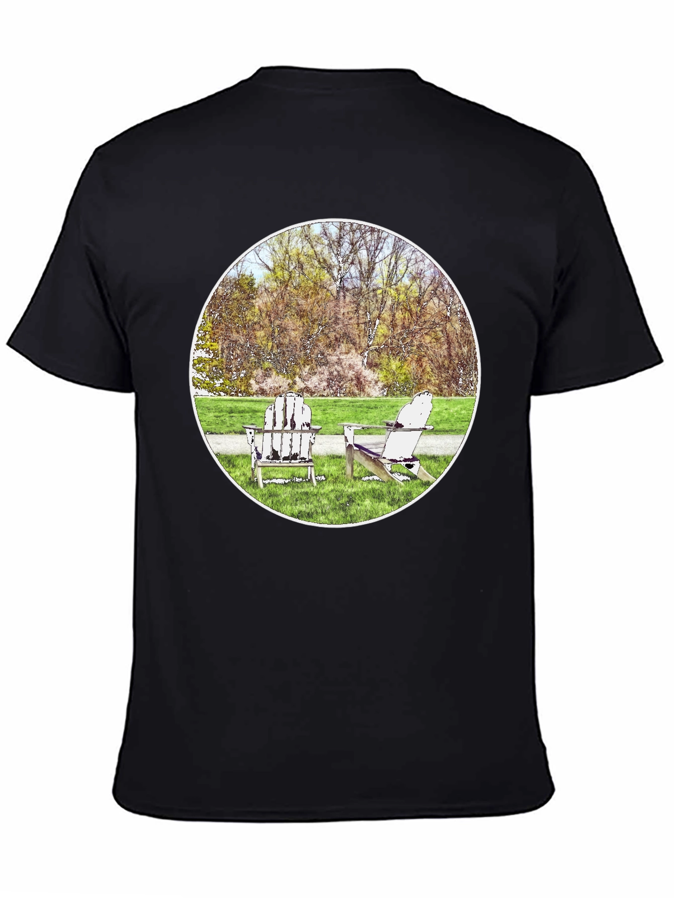 Relaxing Adirondack Chairs Graphic Tee - Comfort Fit