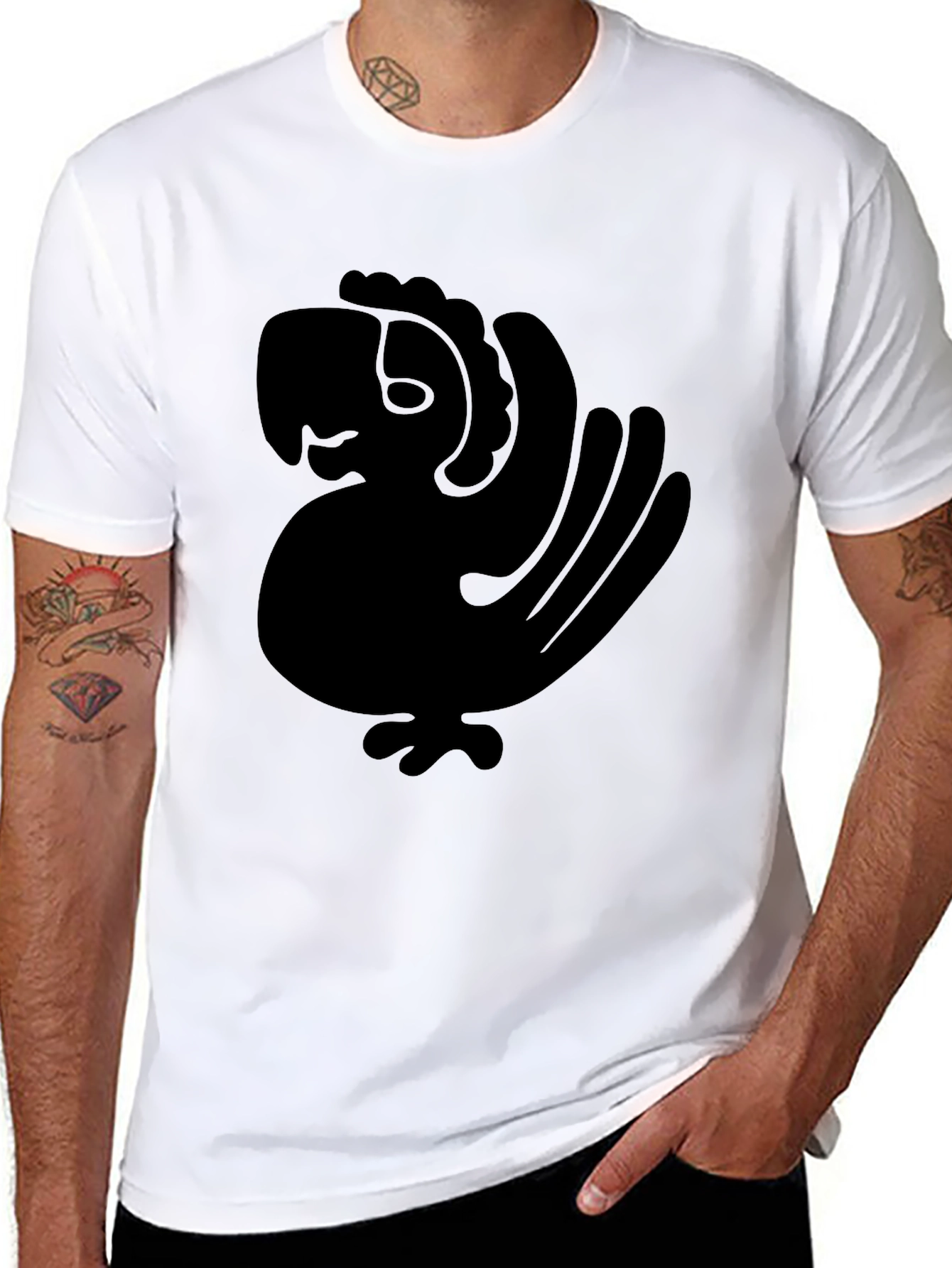 Black Bird Graphic Tee - Casual Style