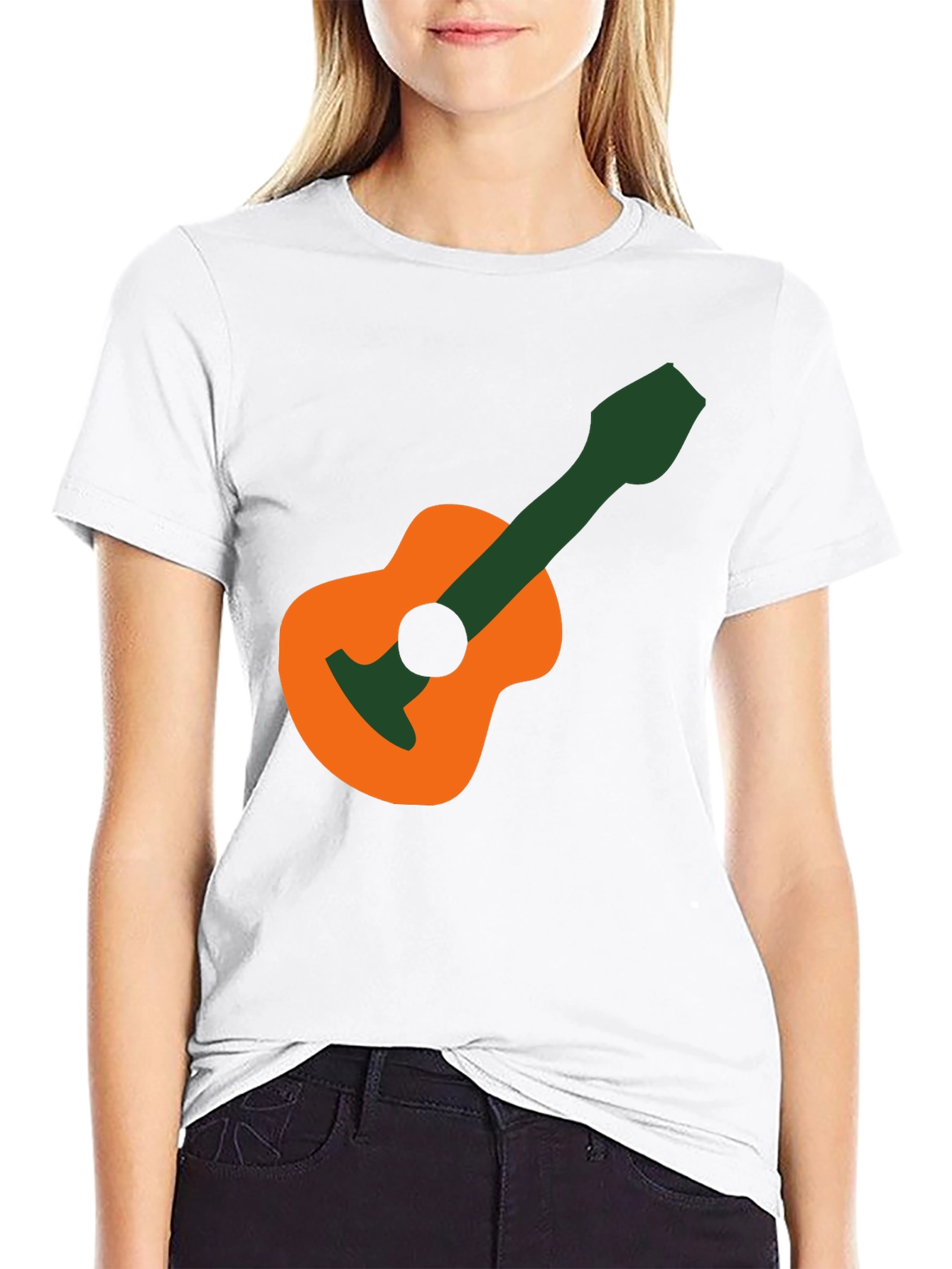 Guitar Graphic T-Shirt - Black Cotton Tee