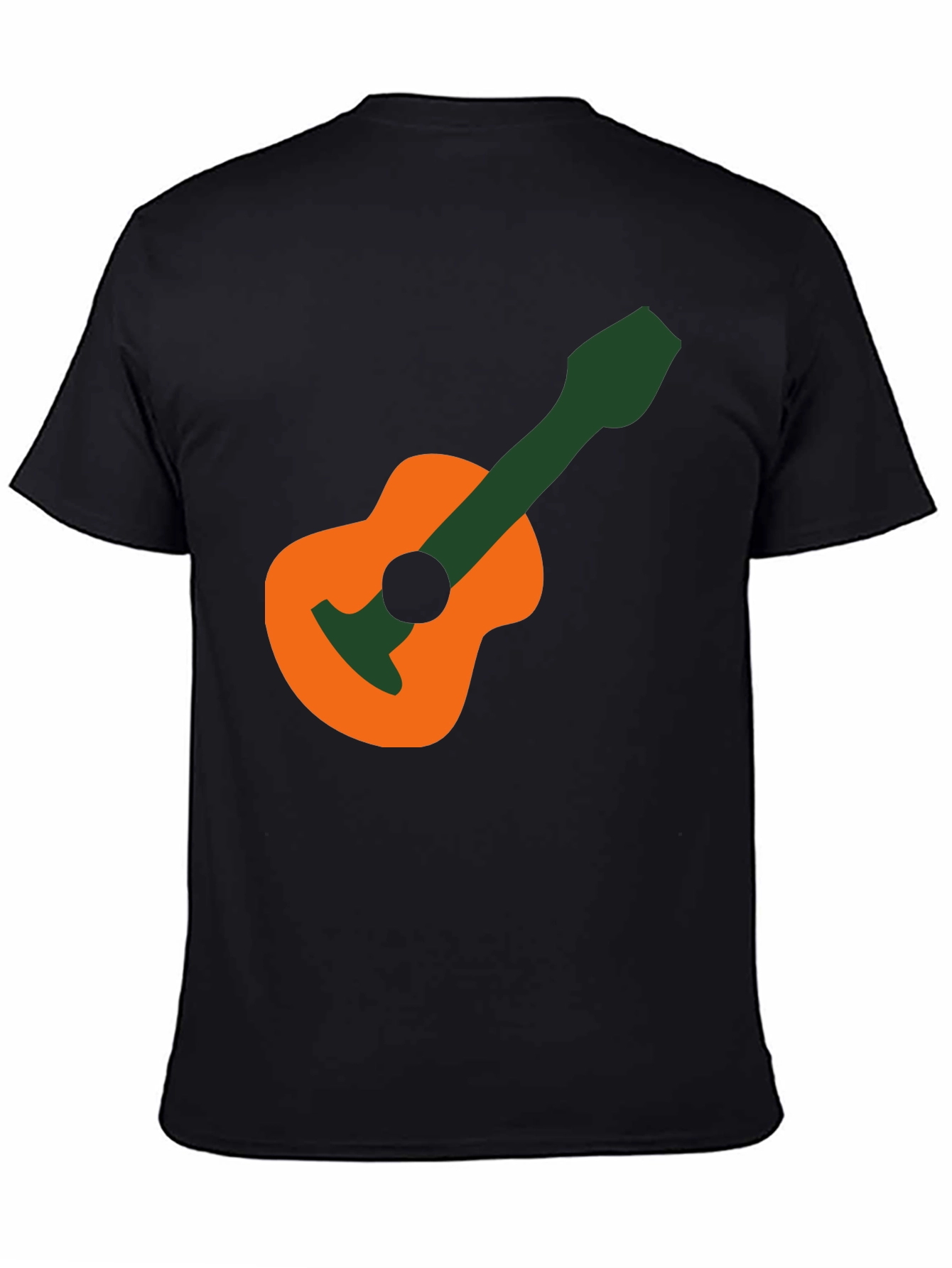 Guitar Graphic T-Shirt - Black Cotton Tee