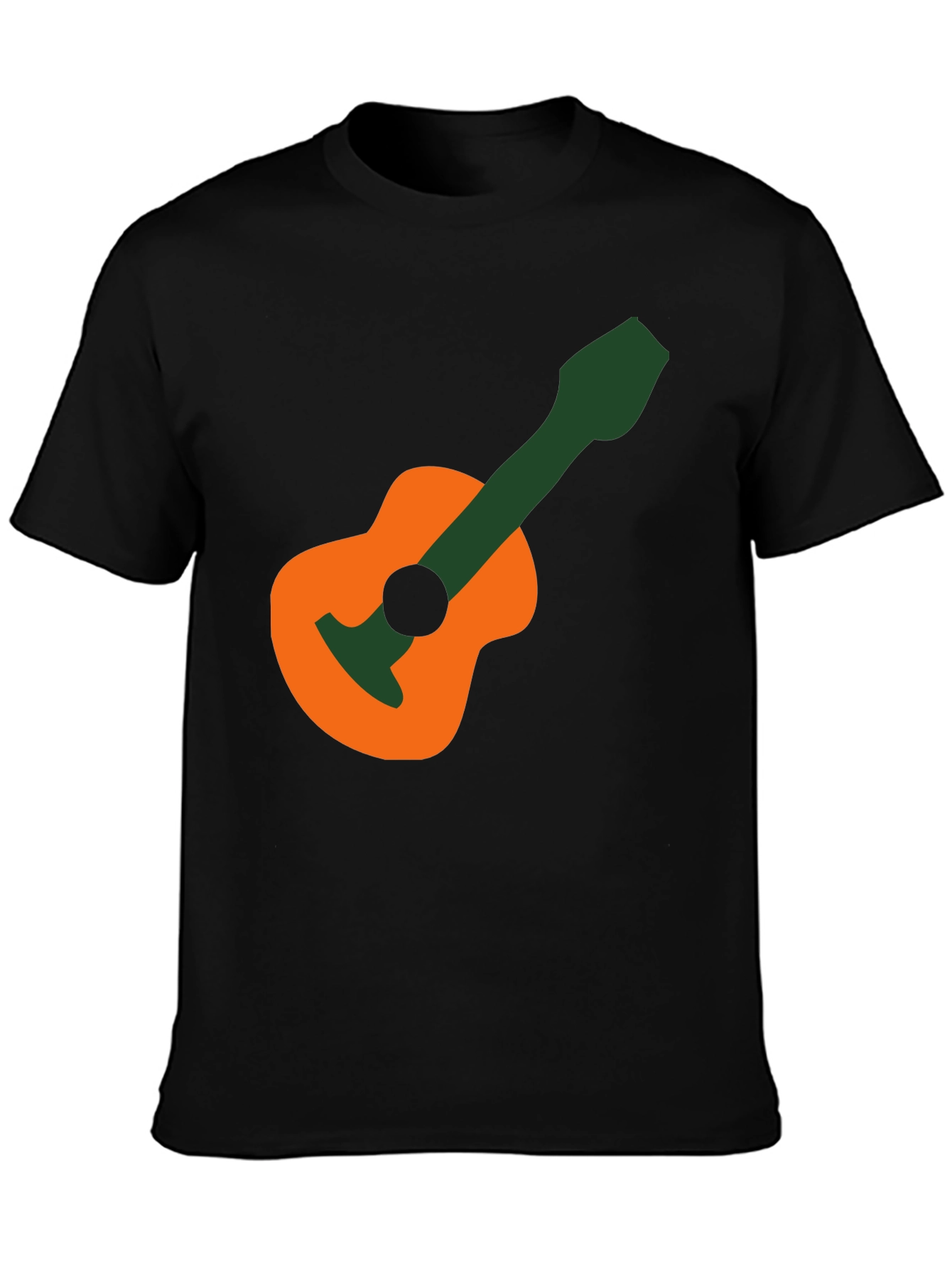 Guitar Graphic T-Shirt - Black Cotton Tee