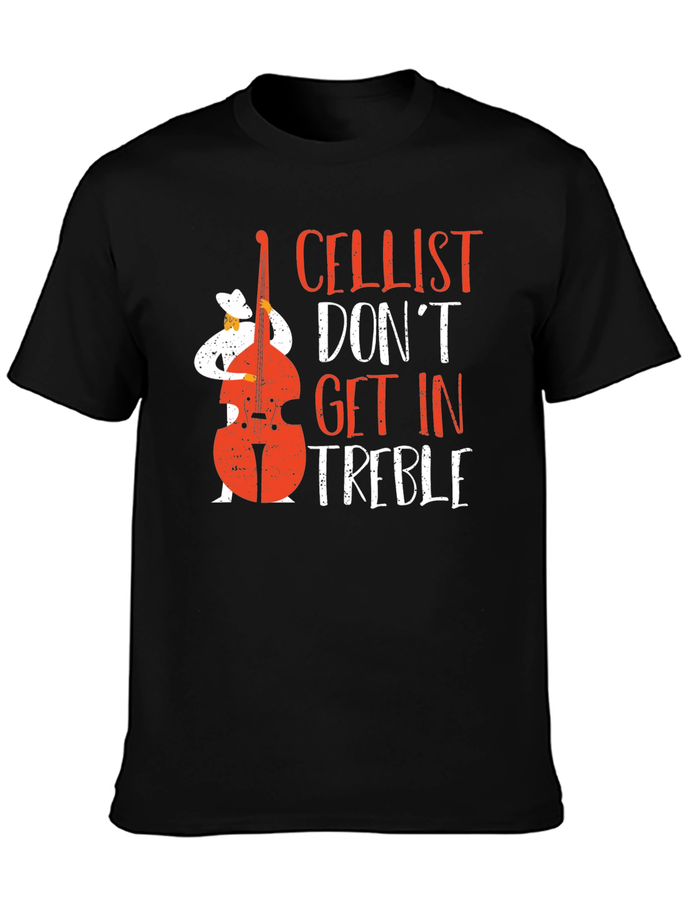Cellist Dont Get In Treble Graphic T-Shirt