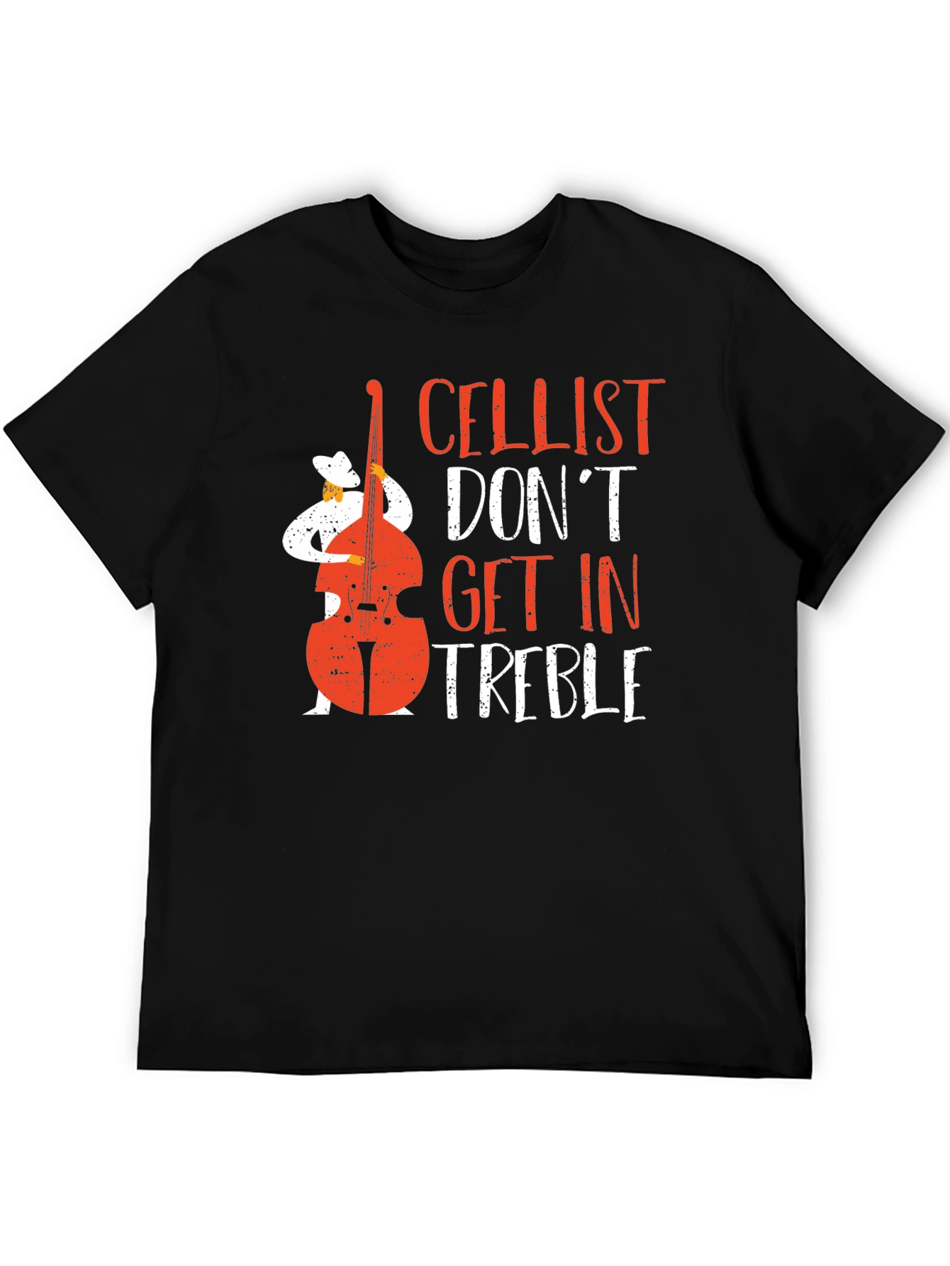 Cellist Dont Get In Treble Graphic T-Shirt