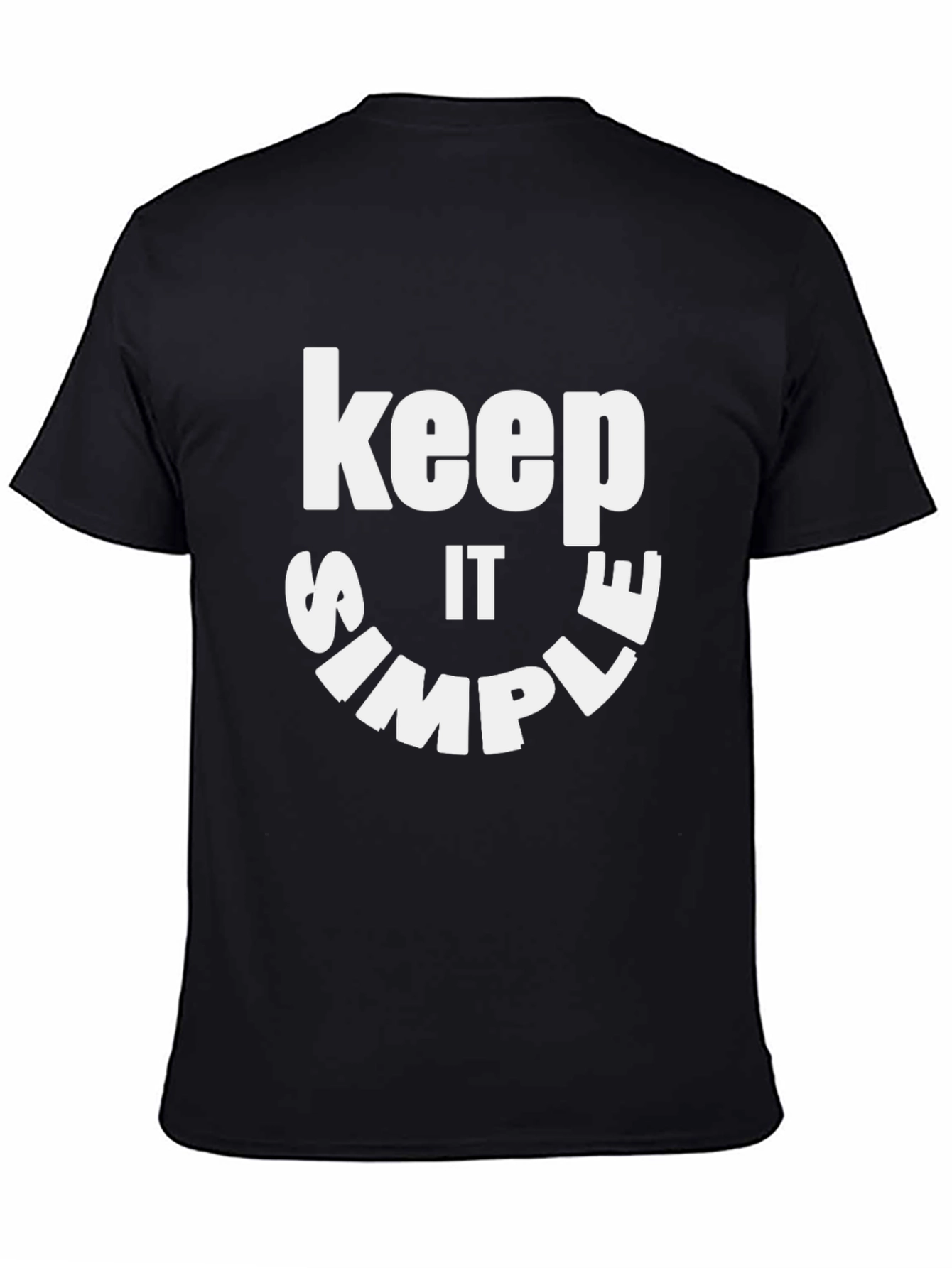 Keep It Simple Black Graphic T-Shirt