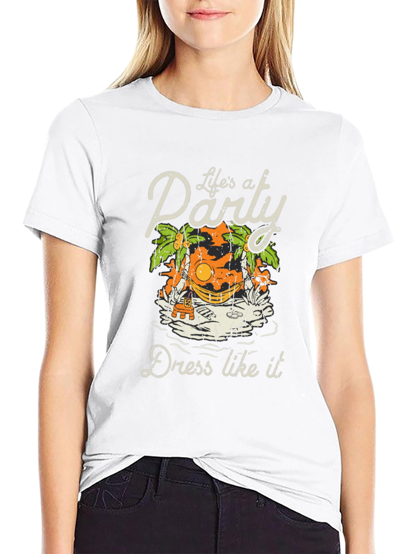 Lifes a Party Graphic Tee - Black