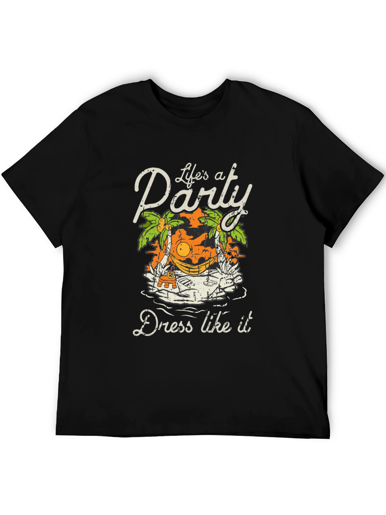 Lifes a Party Graphic Tee - Black