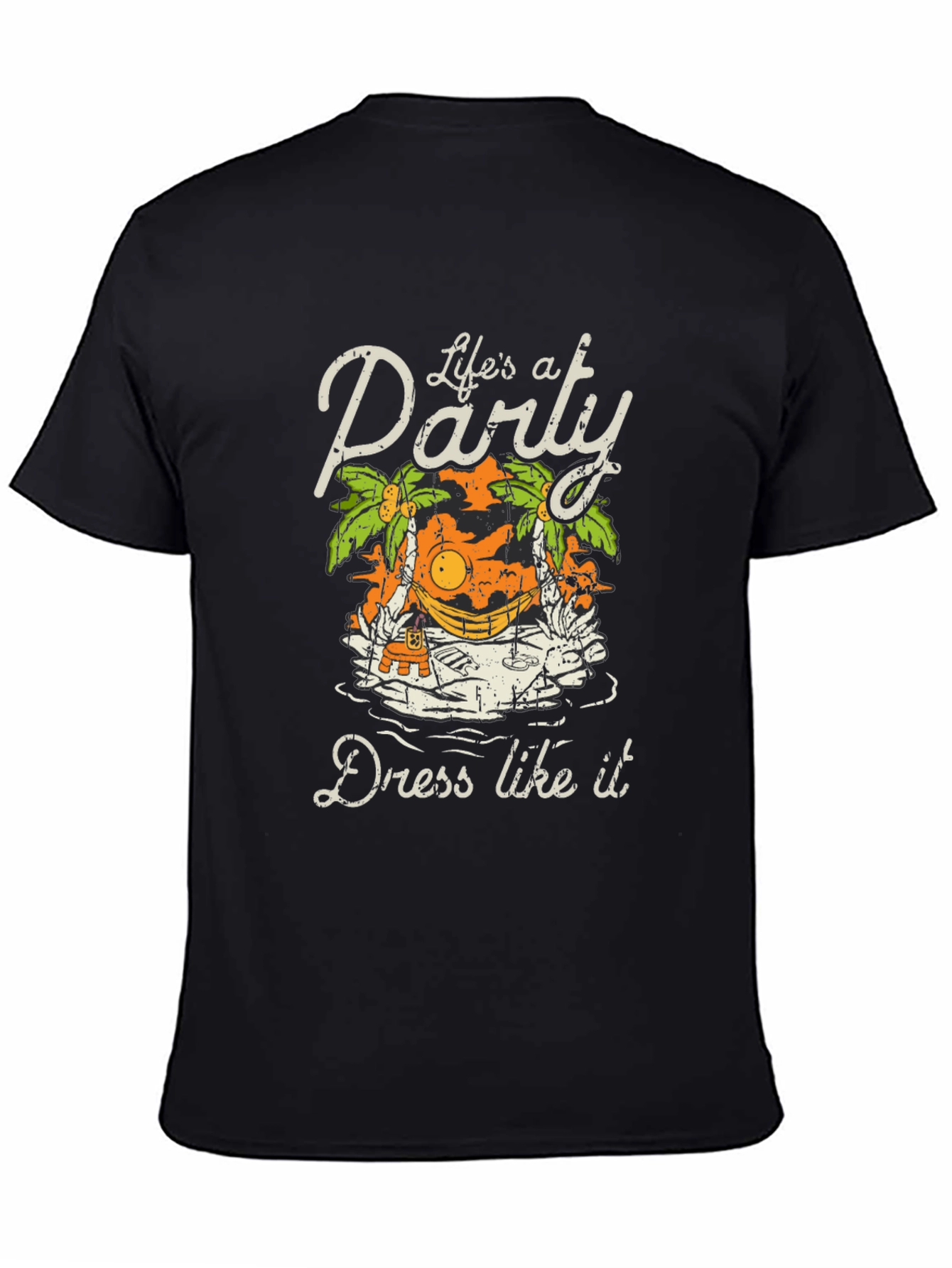 Lifes a Party Graphic Tee - Black