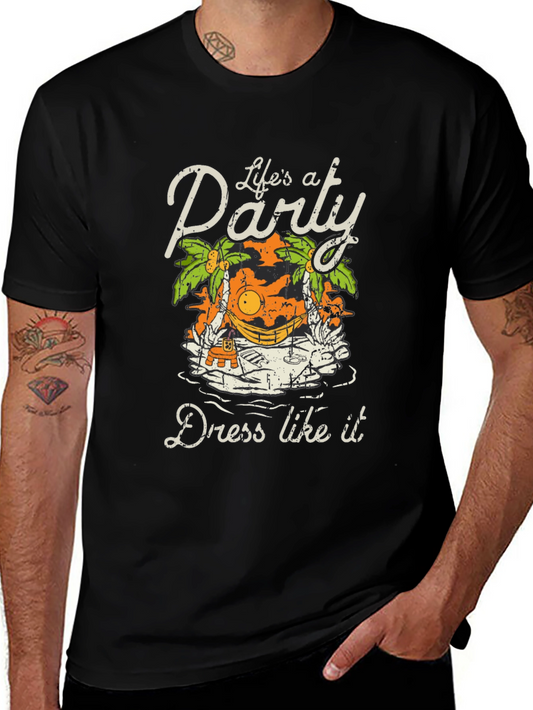 Lifes a Party Graphic Tee - Black