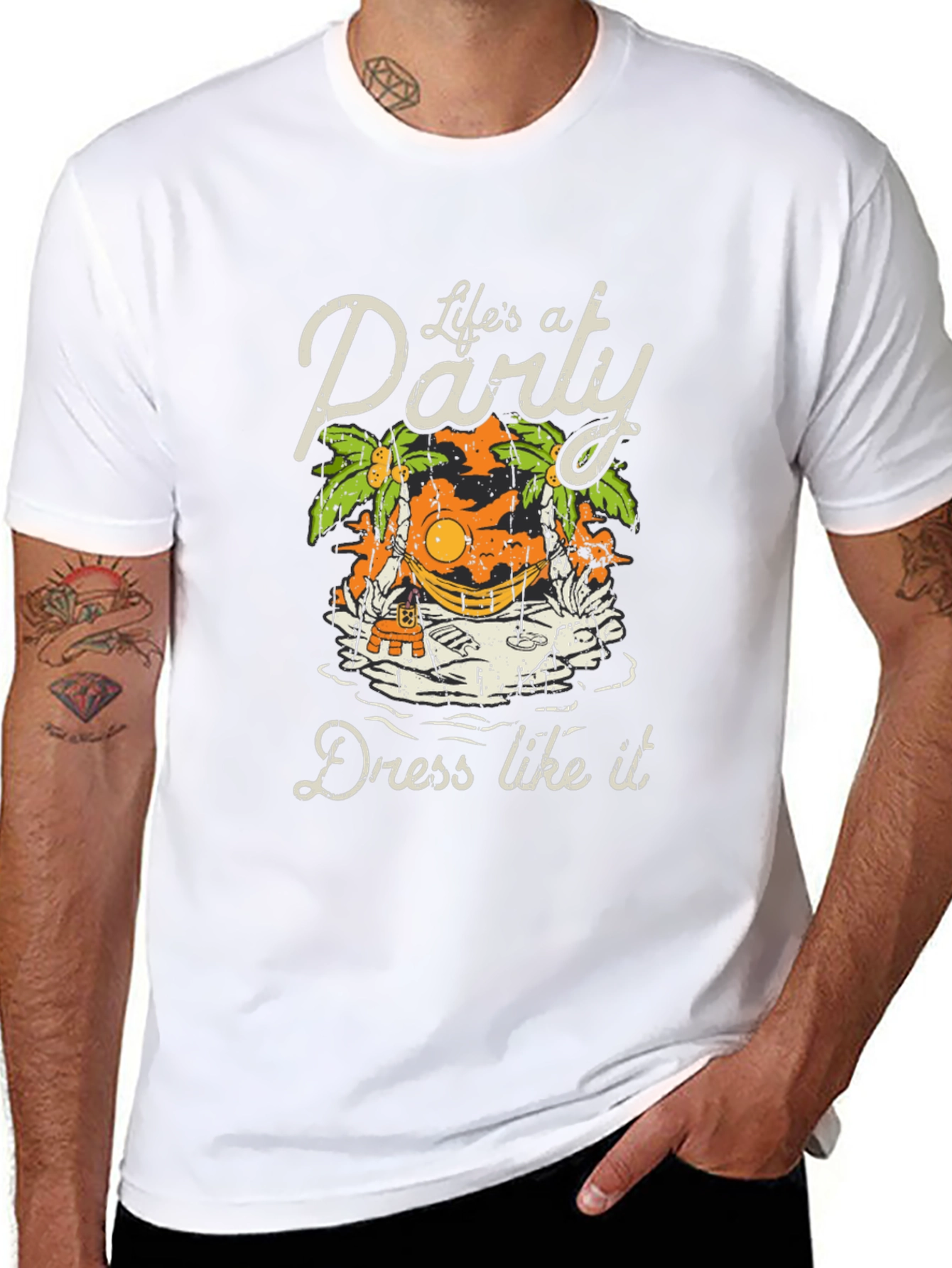 Lifes a Party Graphic Tee - Black