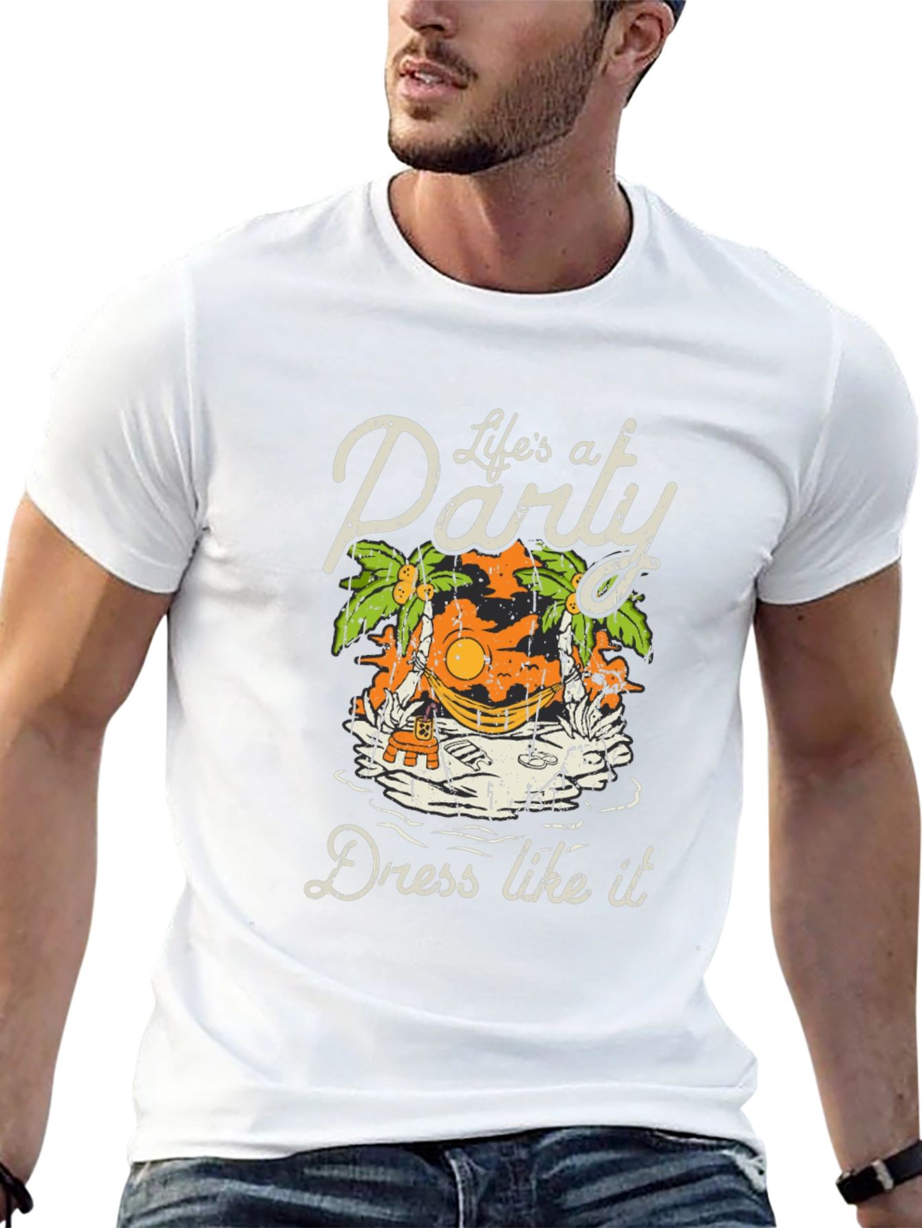 Lifes a Party Graphic Tee - Black