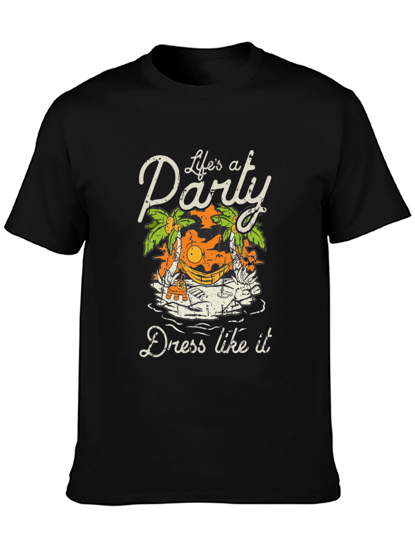 Lifes a Party Graphic Tee - Black