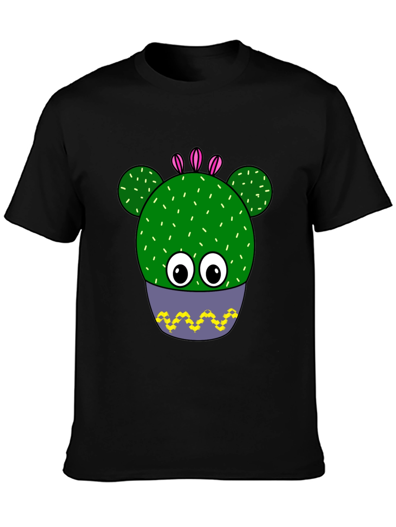 Funny Cactus Plant Graphic Print T-Shirt