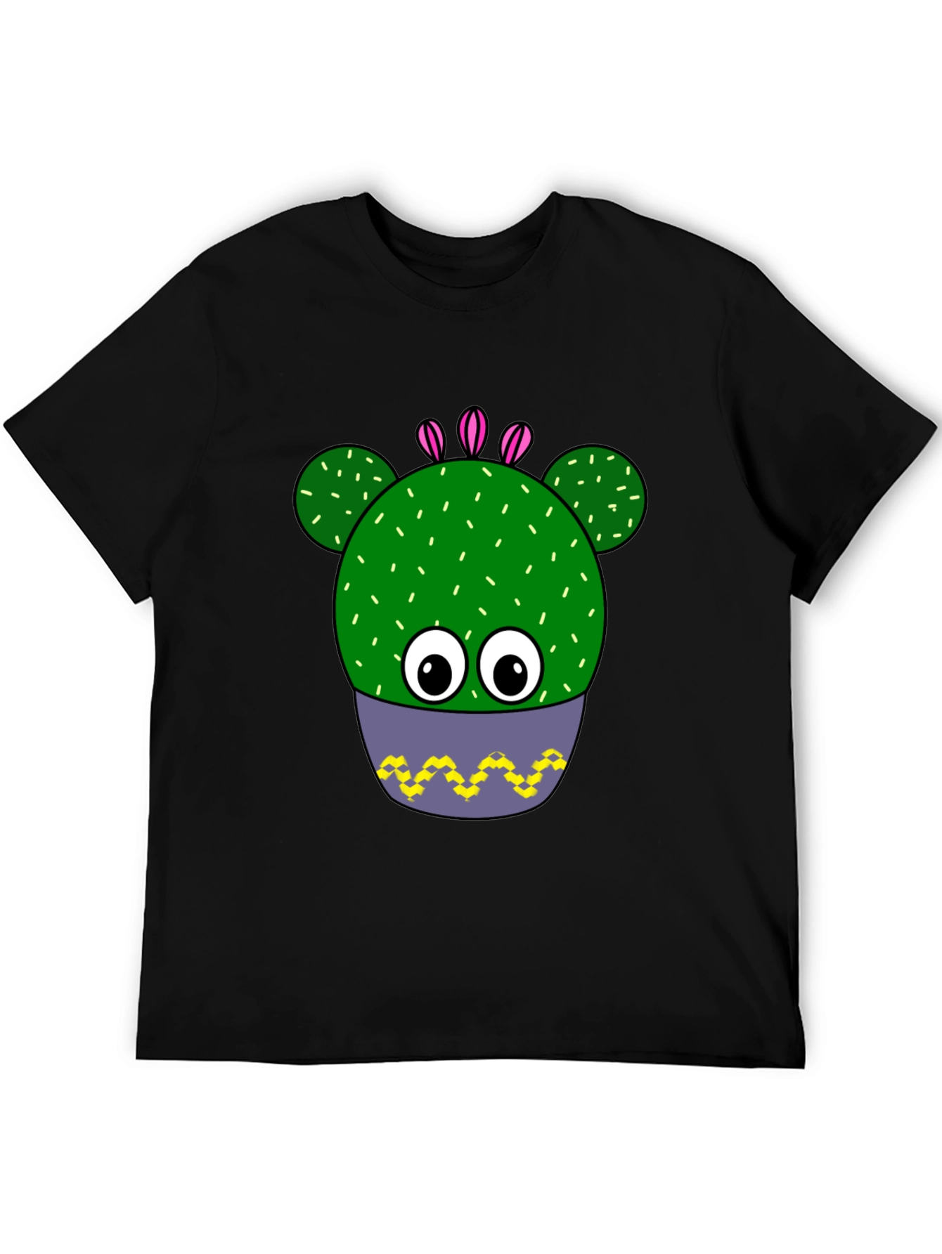 Funny Cactus Plant Graphic Print T-Shirt