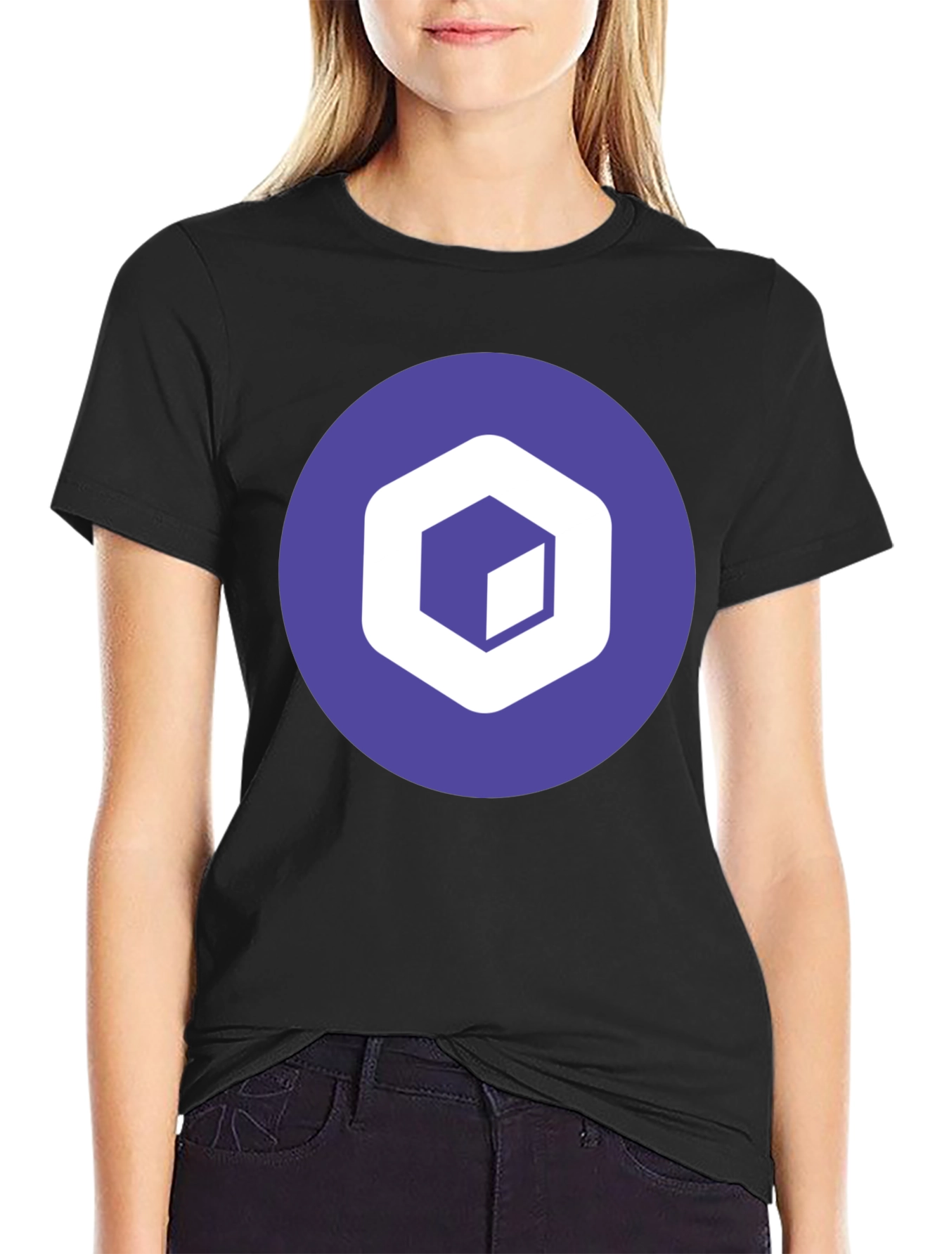 Geometric Logo Black T-Shirt