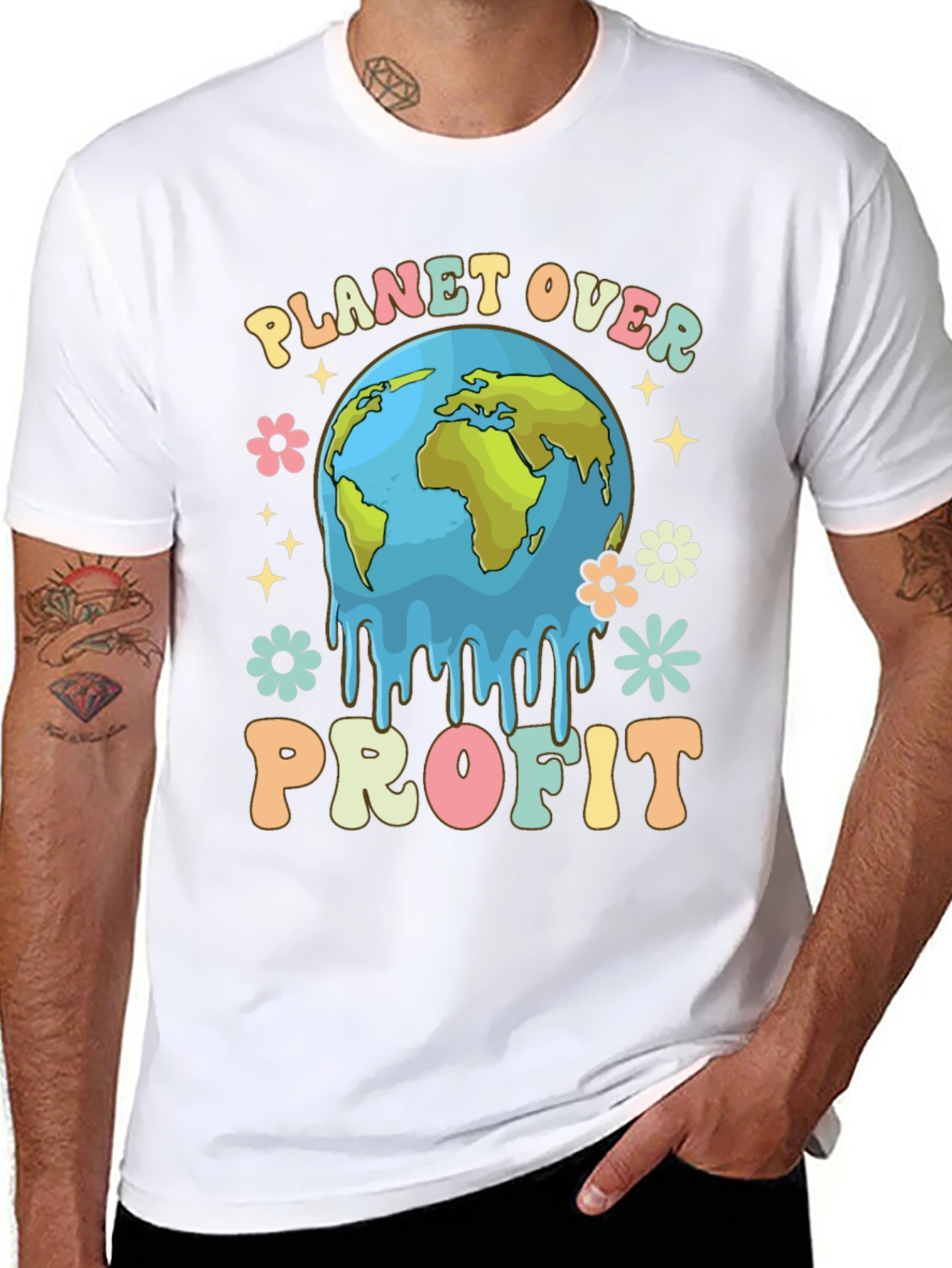 Planet Over Profit Tee - Earth Day Apparel