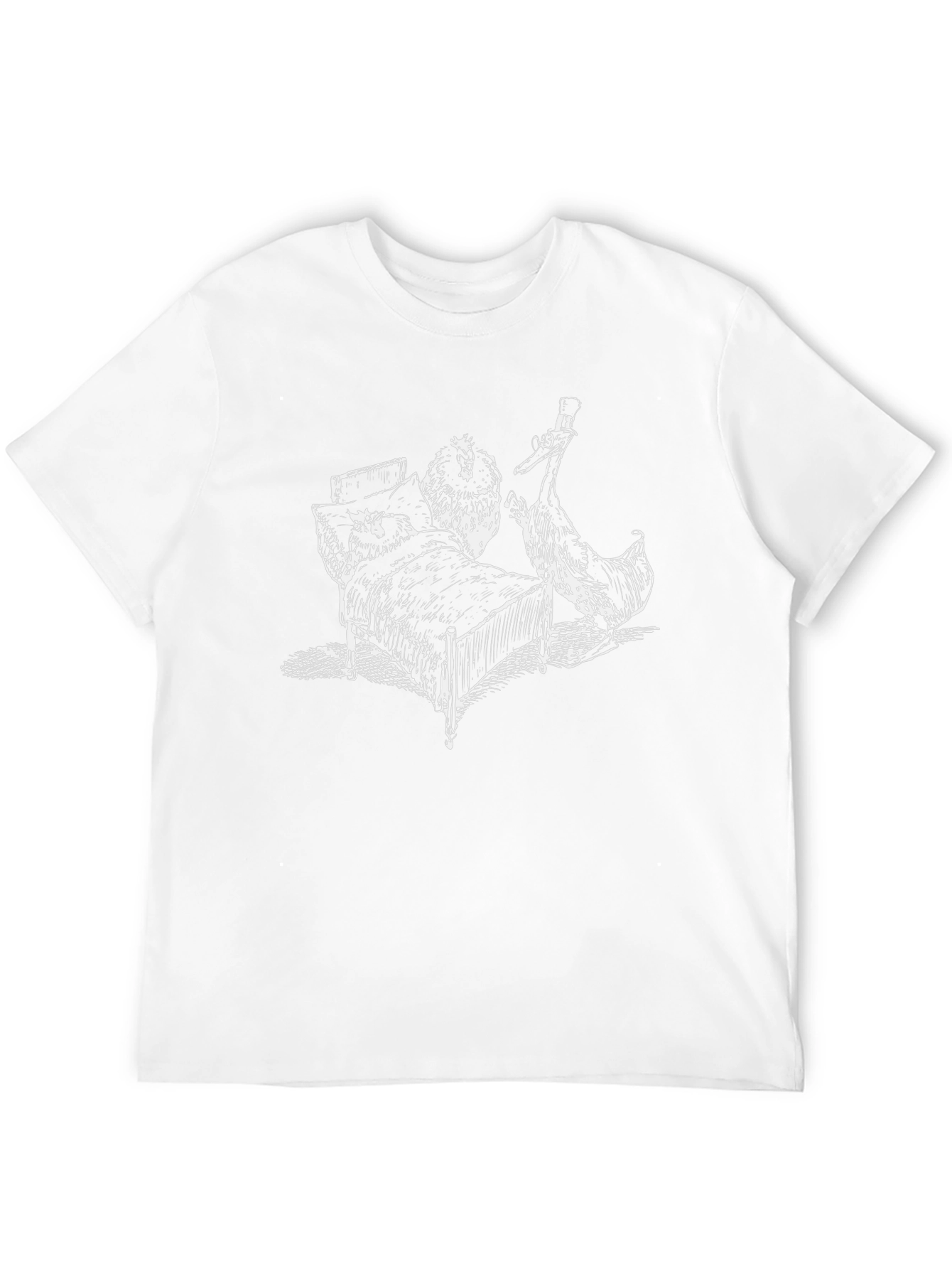 Quirky Chicken in Bed Graphic T-Shirt