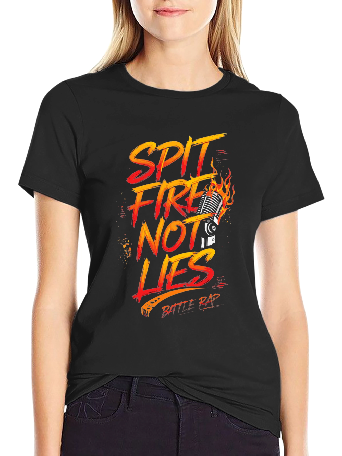 Spit Fire Not Lies Battle Rap T-Shirt