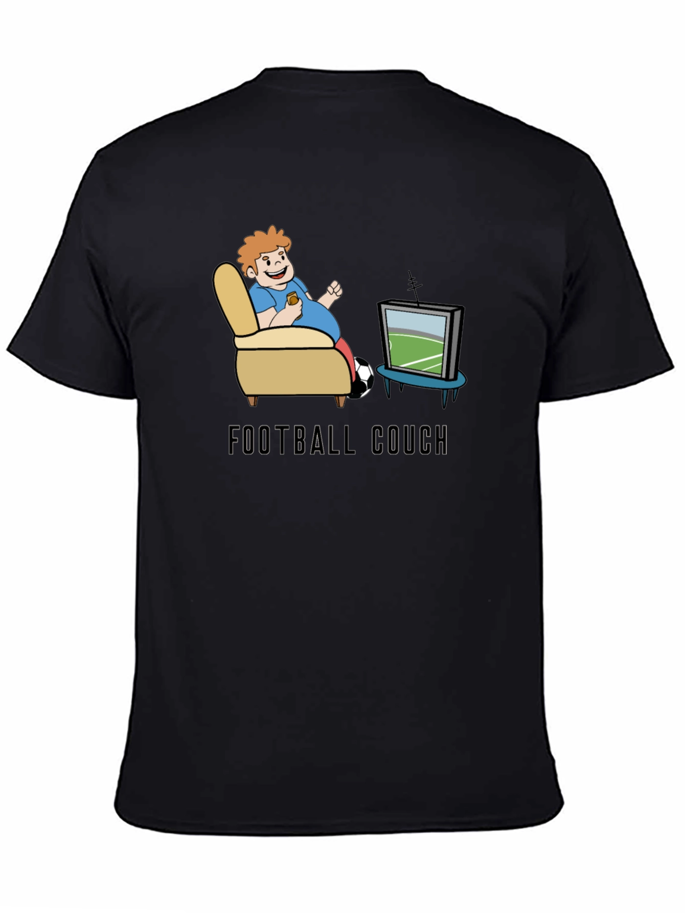 Football Couch T-Shirt: Comfy Fan Tee