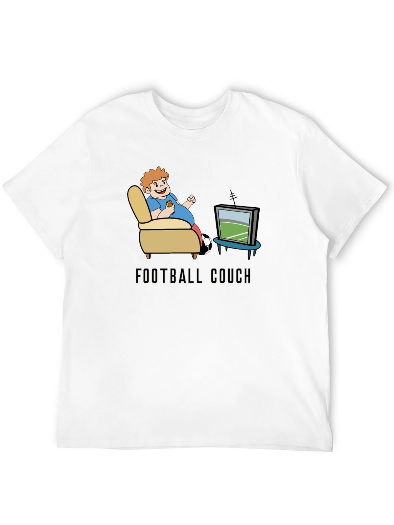 Football Couch T-Shirt: Comfy Fan Tee