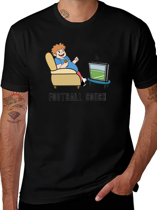 Football Couch T-Shirt: Comfy Fan Tee