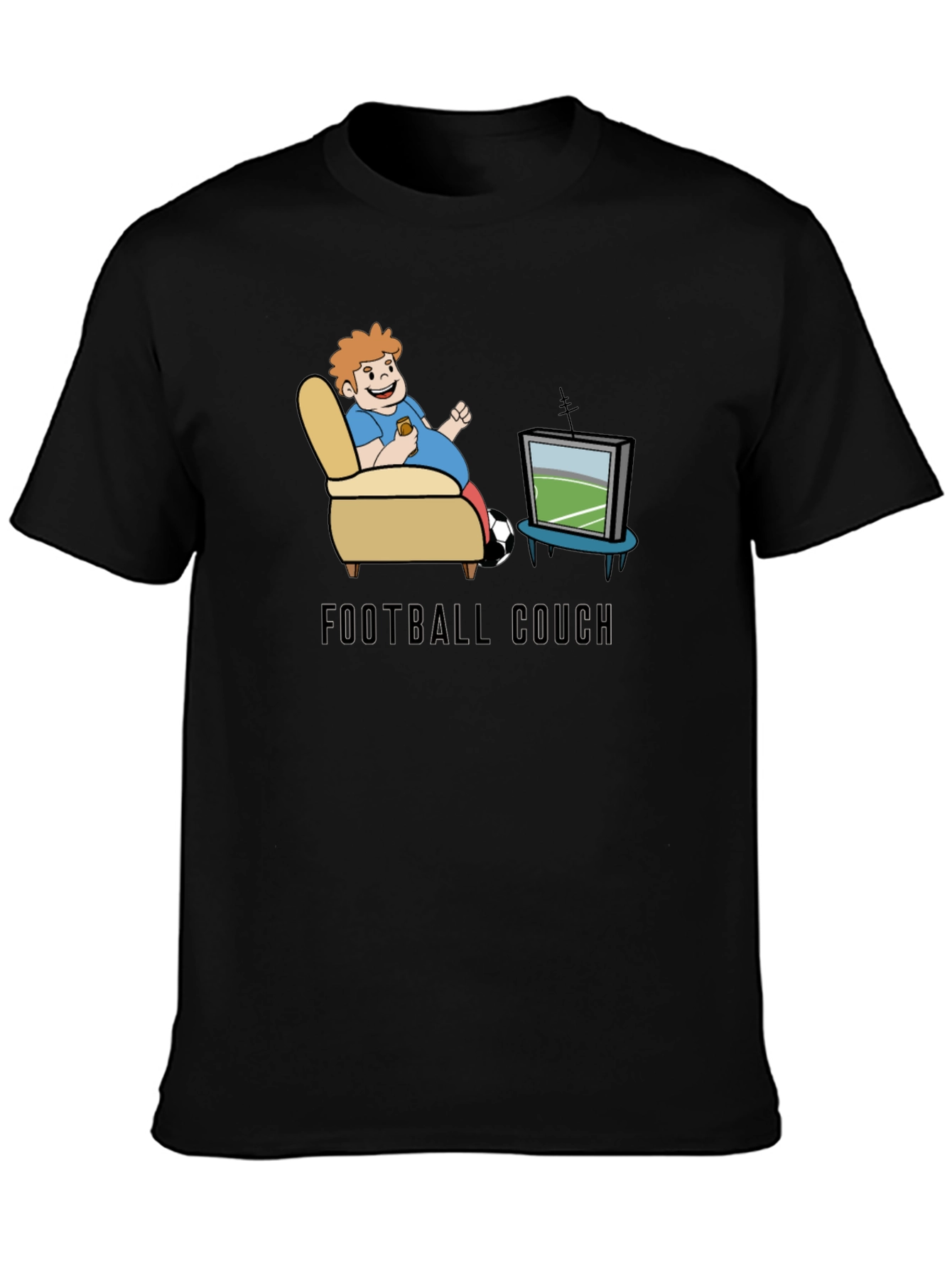 Football Couch T-Shirt: Comfy Fan Tee