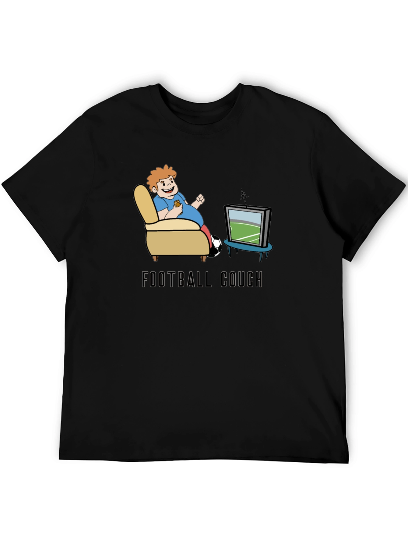 Football Couch T-Shirt: Comfy Fan Tee