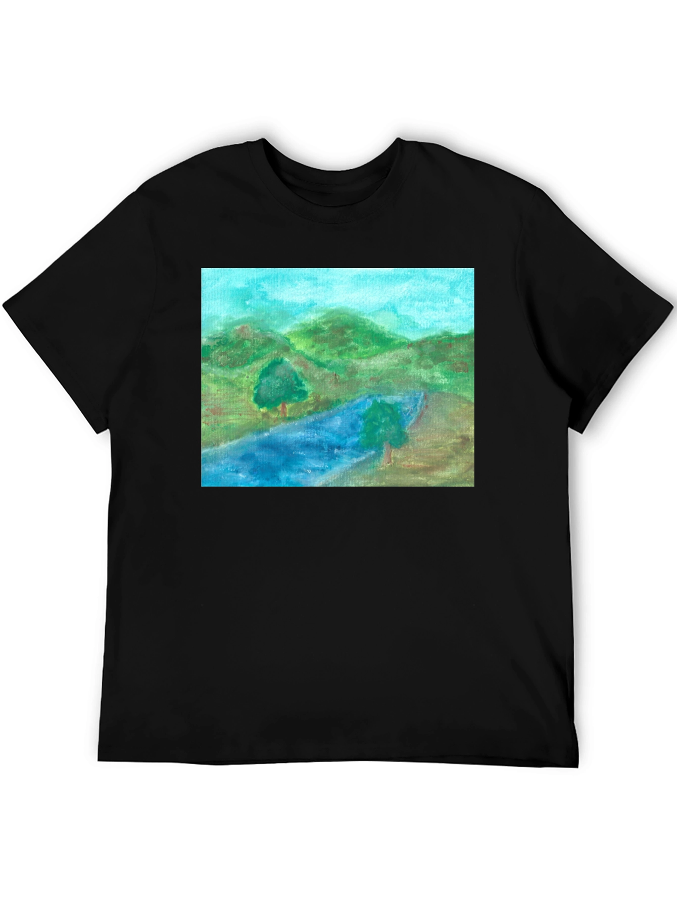 Nature River Scene Graphic Tee