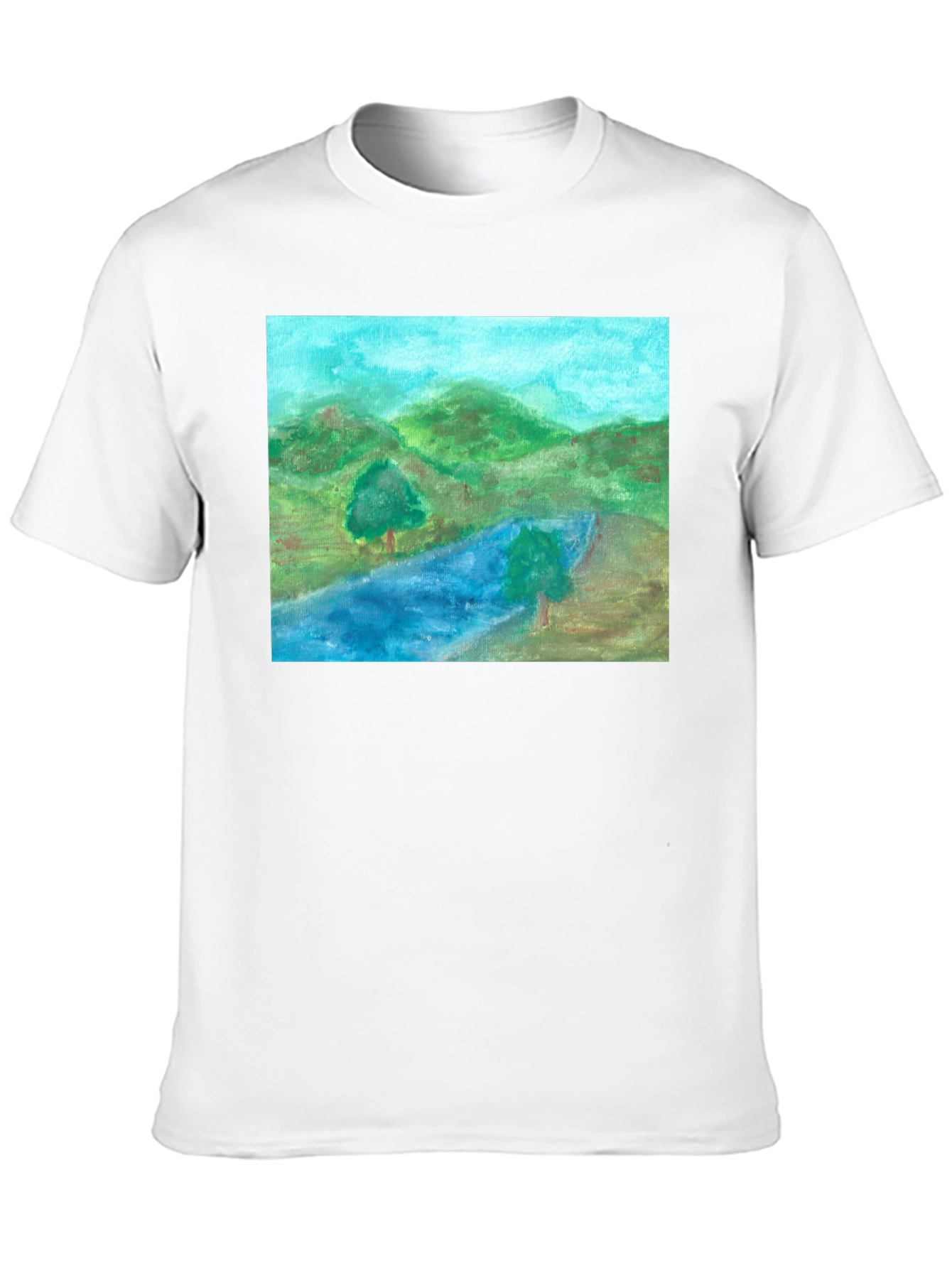 Nature River Scene Graphic Tee