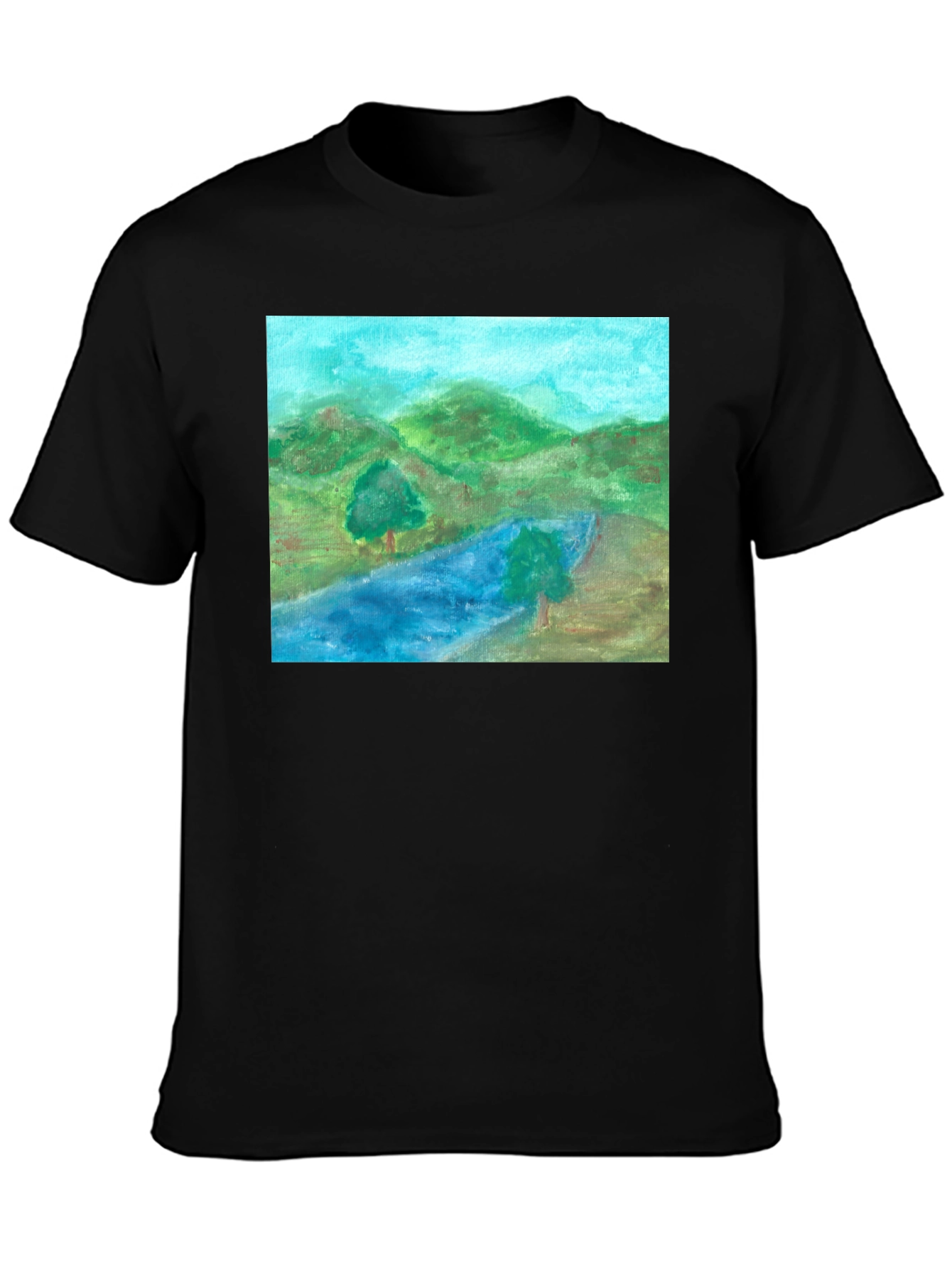 Nature River Scene Graphic Tee