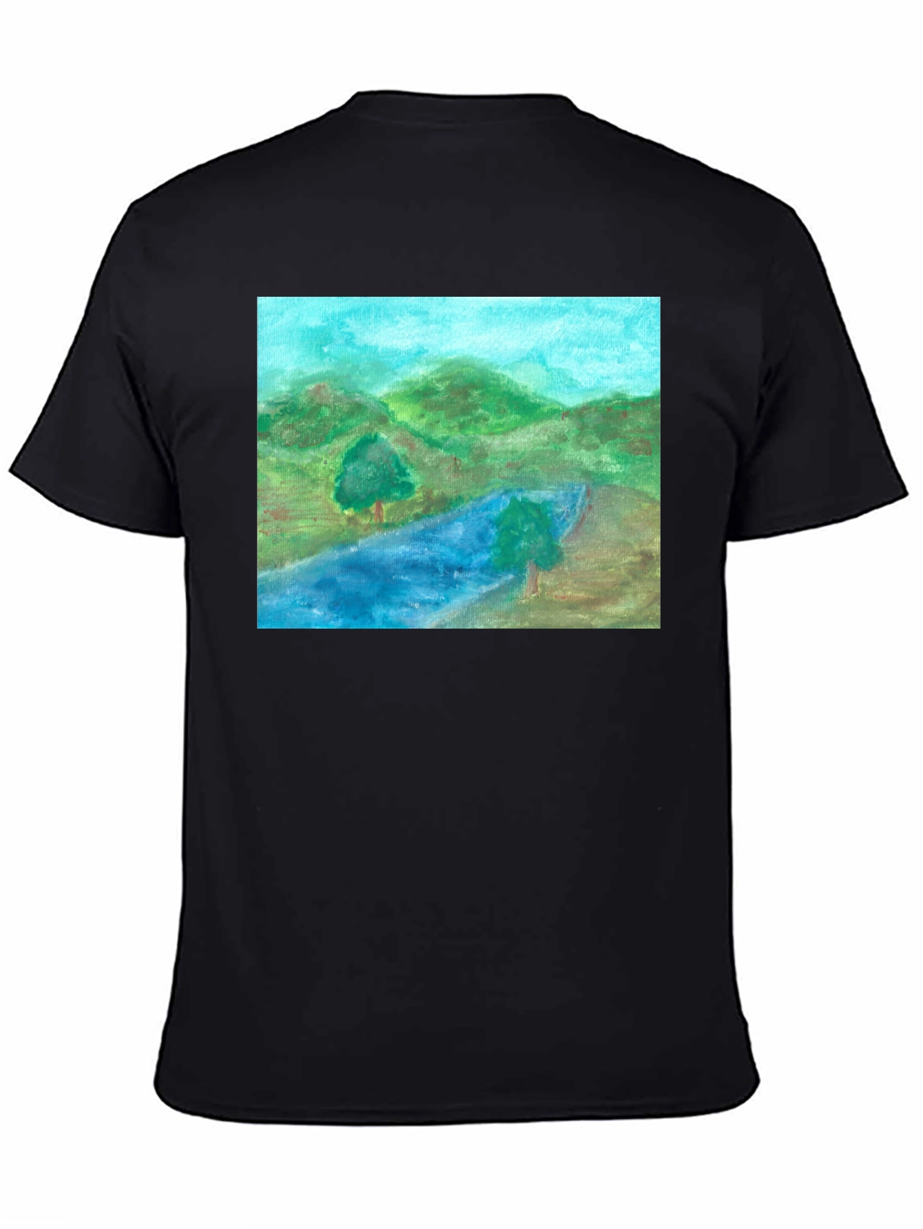 Nature River Scene Graphic Tee