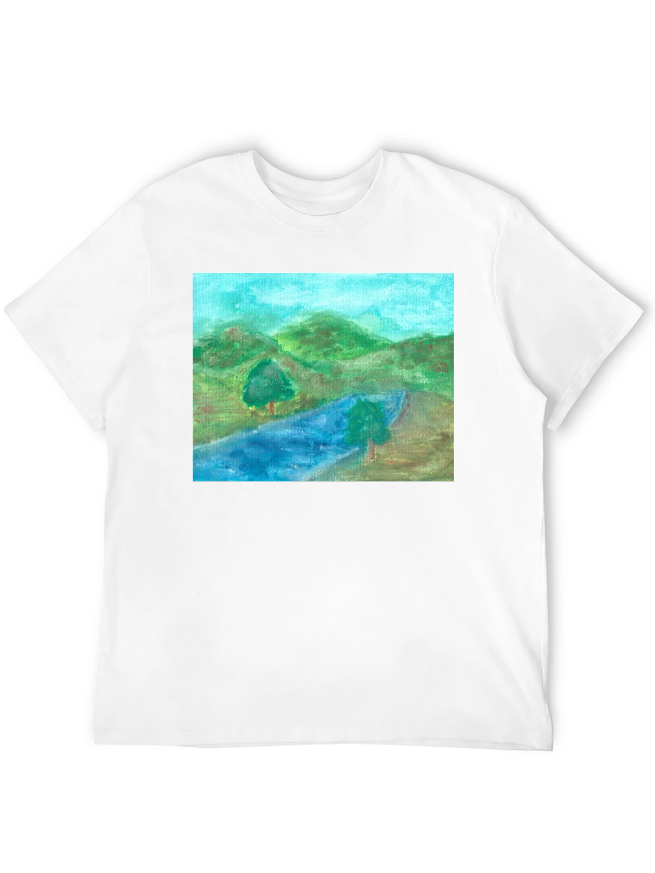 Nature River Scene Graphic Tee