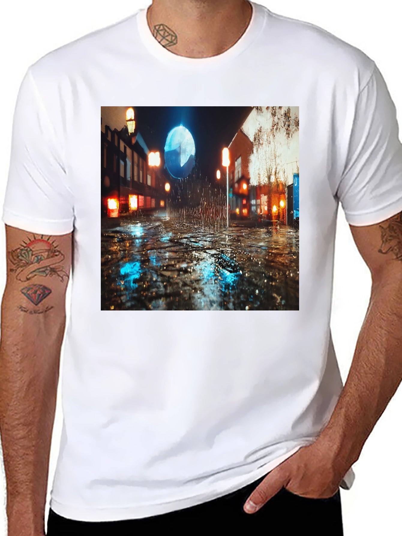 Rainy Nightscape T-Shirt