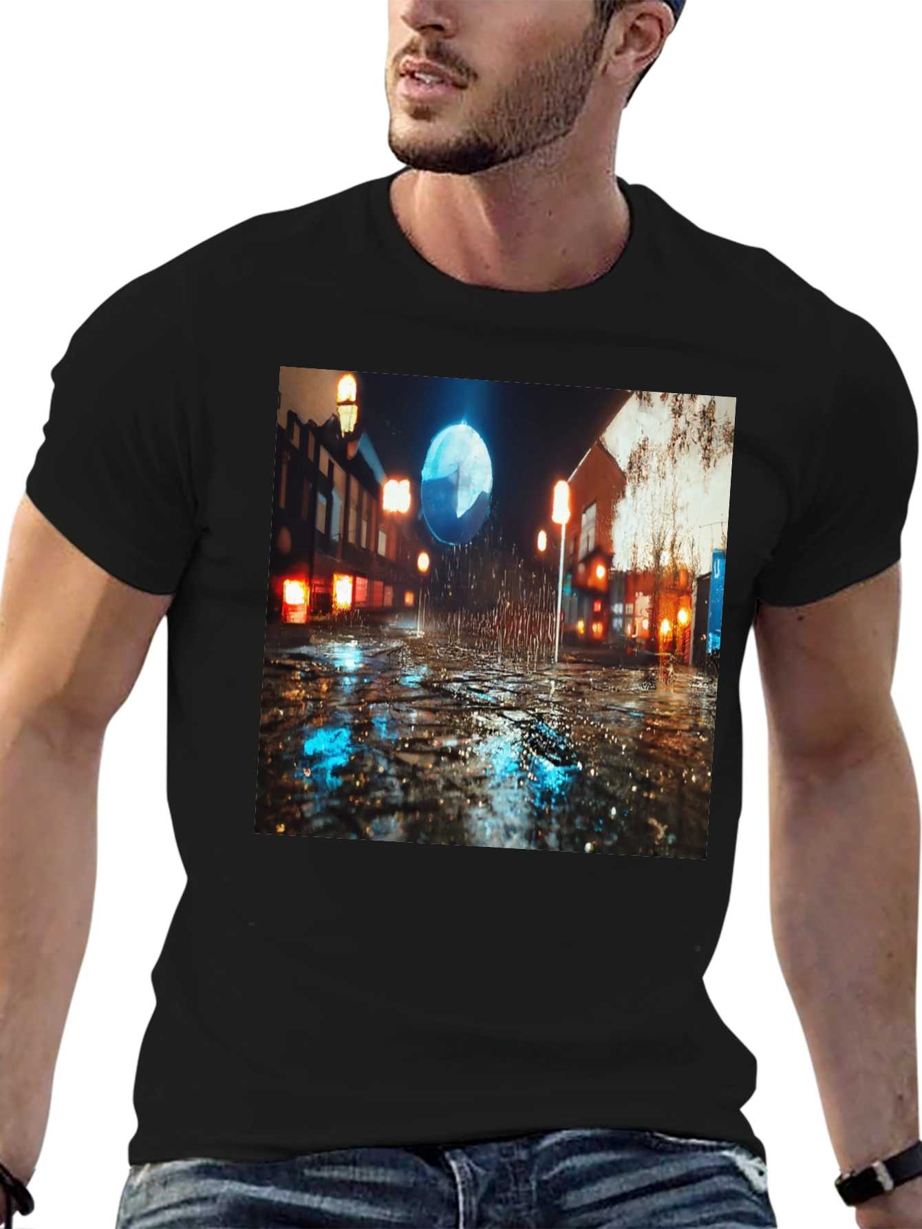 Rainy Nightscape T-Shirt