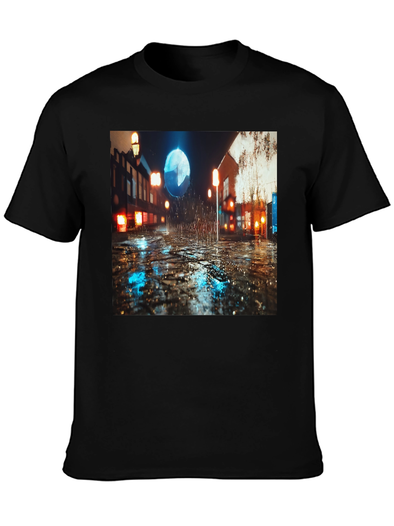 Rainy Nightscape T-Shirt