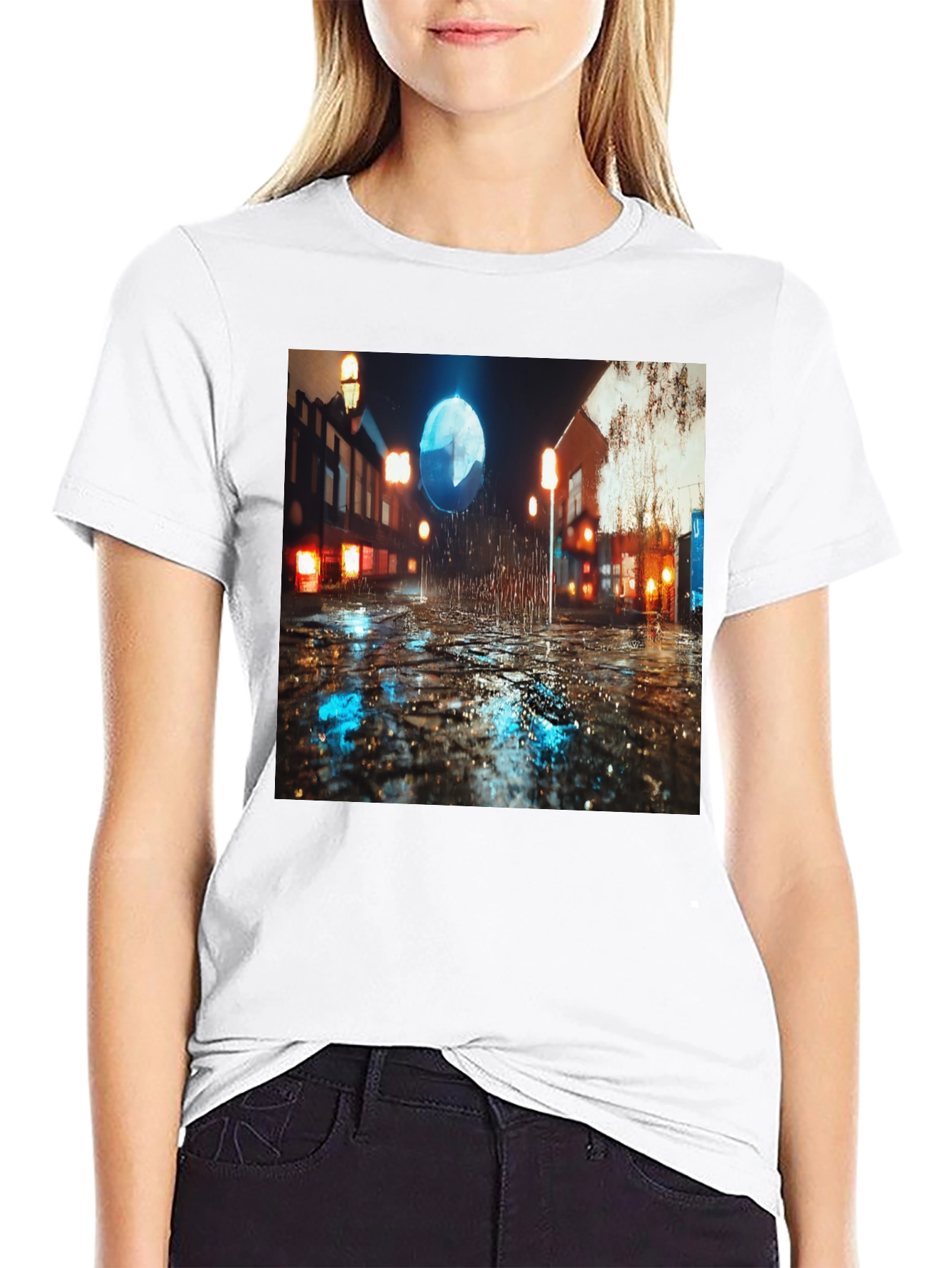 Rainy Nightscape T-Shirt