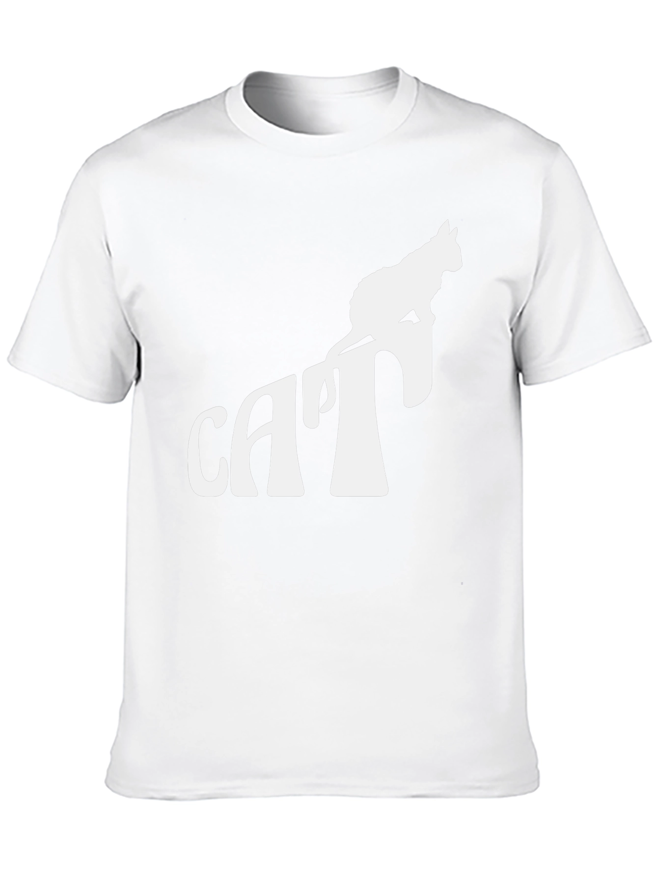 Cool Cat Silhouette Graphic Tee - Black