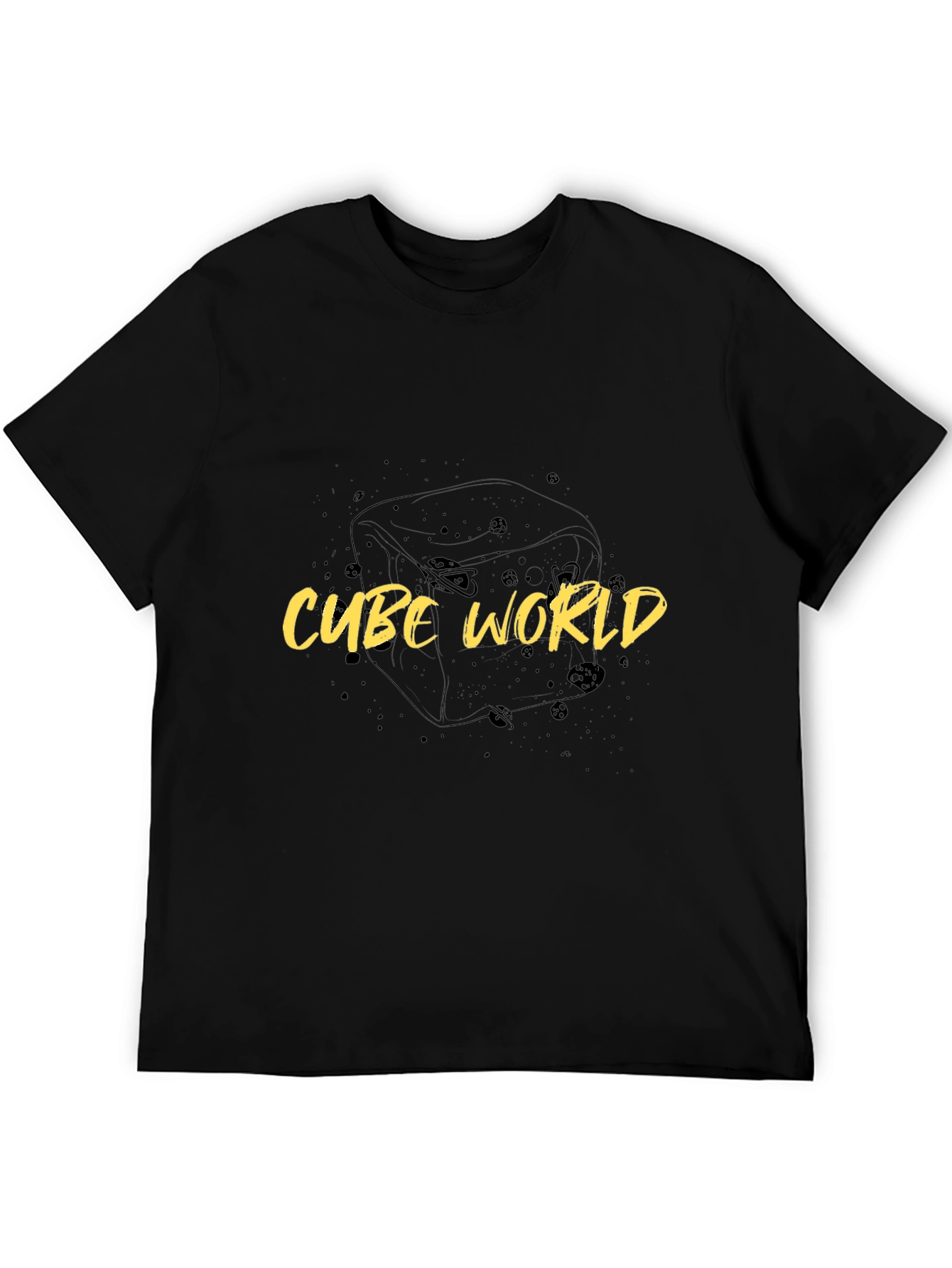 Cube World Black Graphic Tee