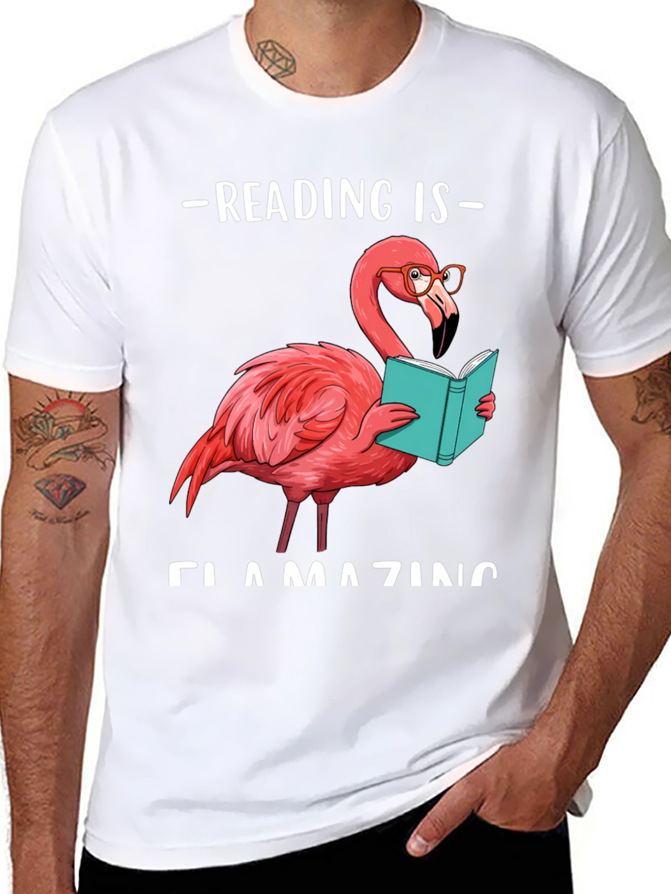 Reading Flamingo T-Shirt