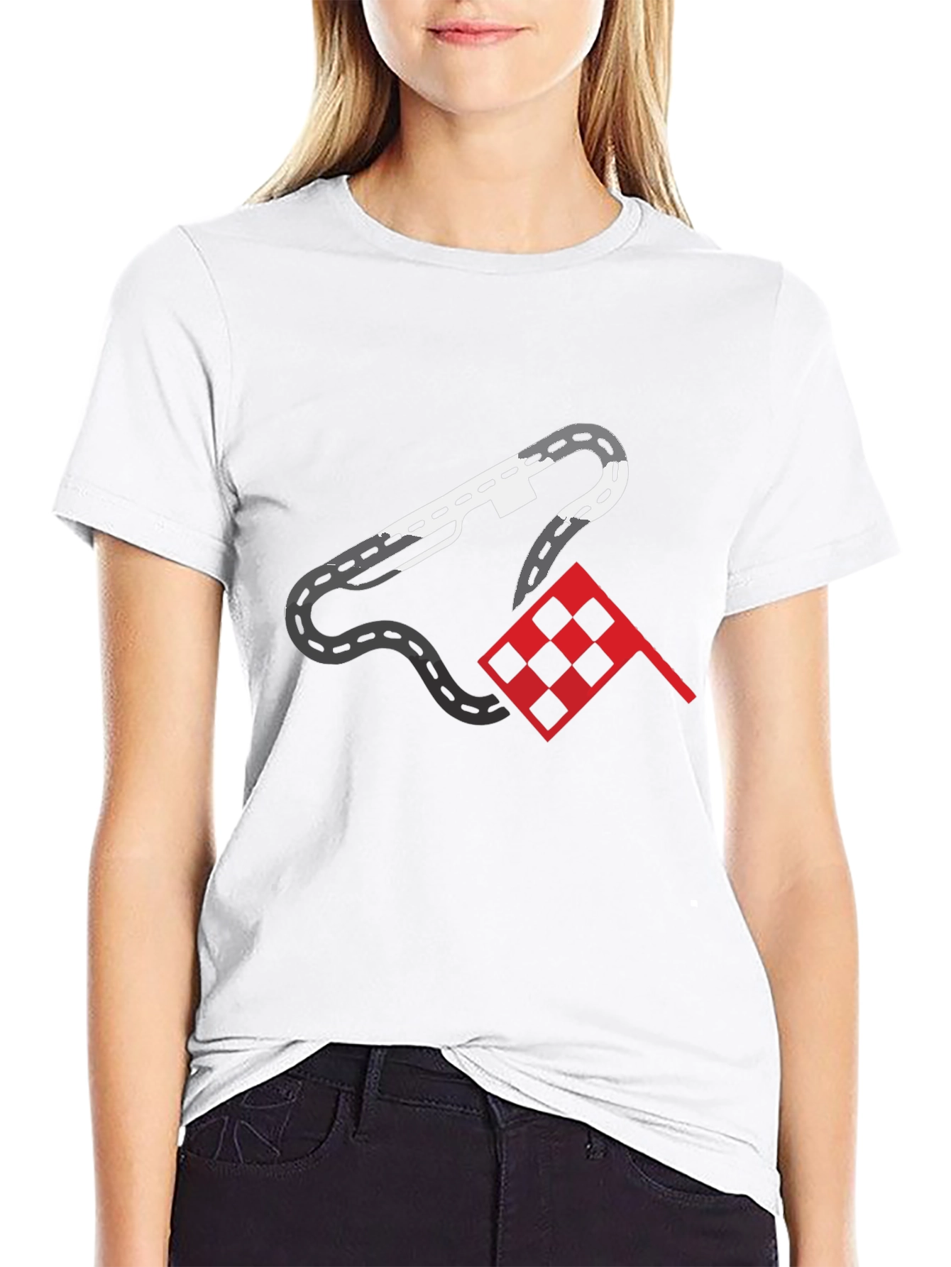 Racing Track Graphic Tee - Mens Black T-Shirt