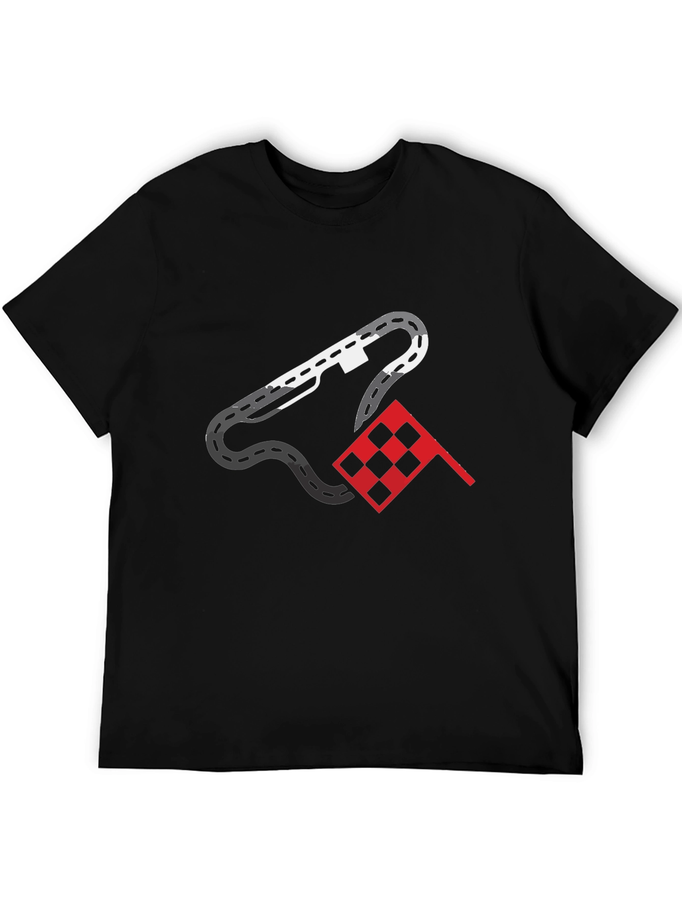 Racing Track Graphic Tee - Mens Black T-Shirt