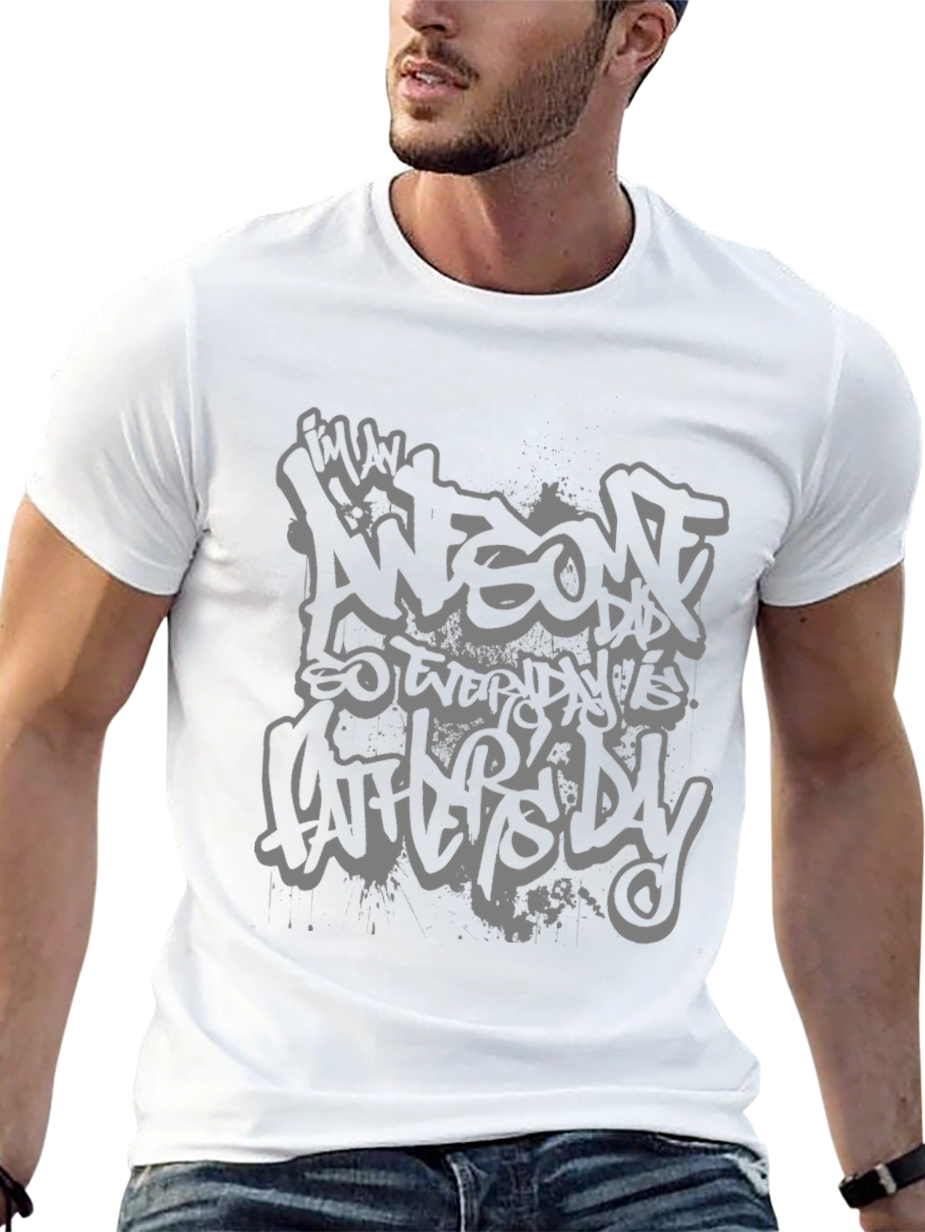 Awesome Dad T-Shirt - Graffiti Style