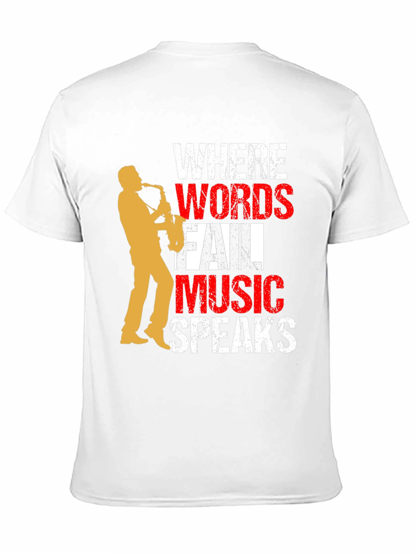 Music Speaks T-Shirt - Saxophone Graphic Tee