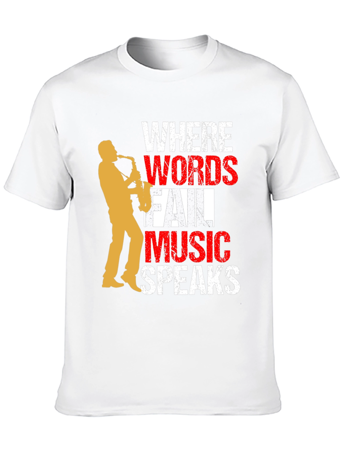 Music Speaks T-Shirt - Saxophone Graphic Tee
