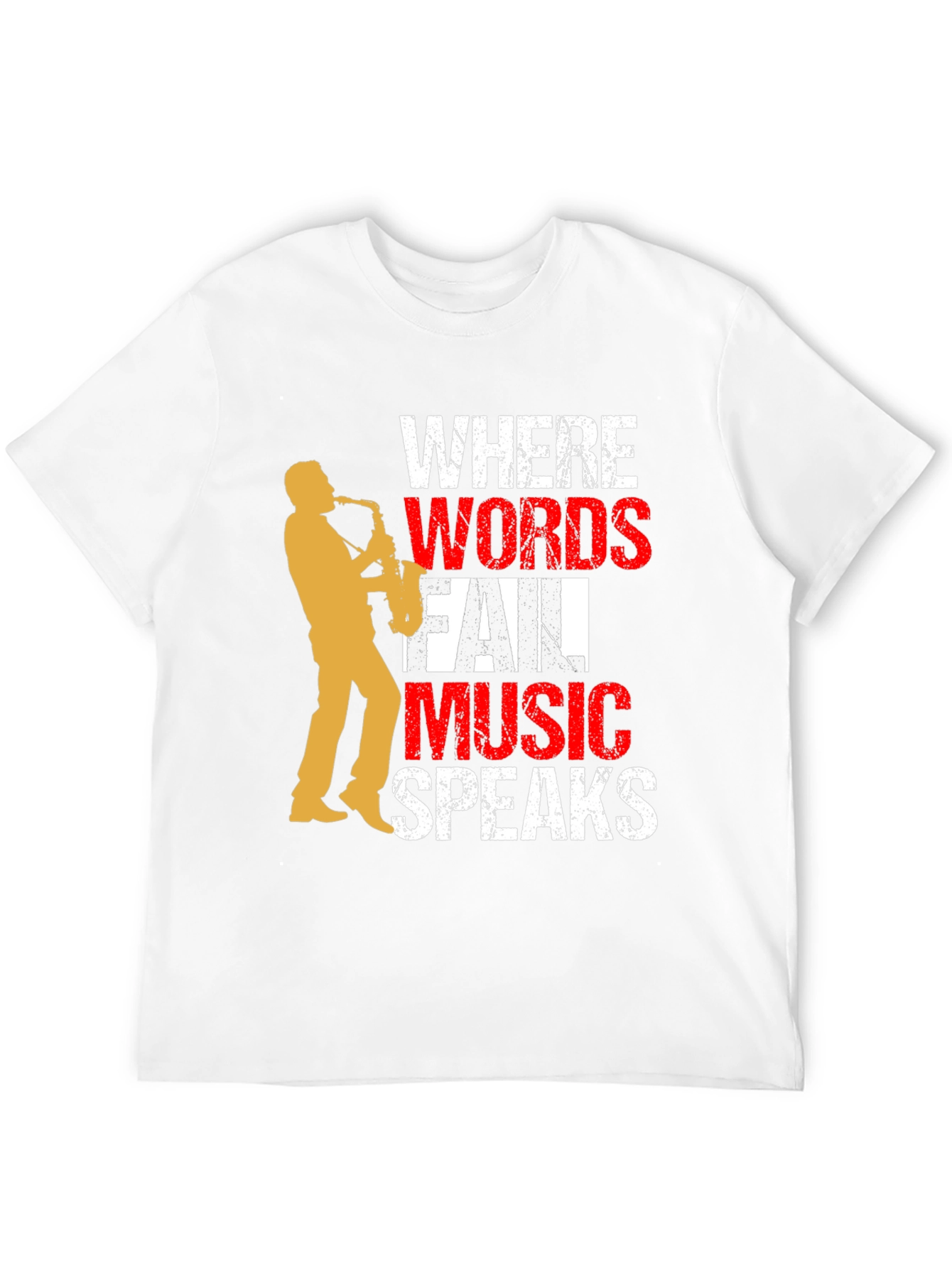 Music Speaks T-Shirt - Saxophone Graphic Tee