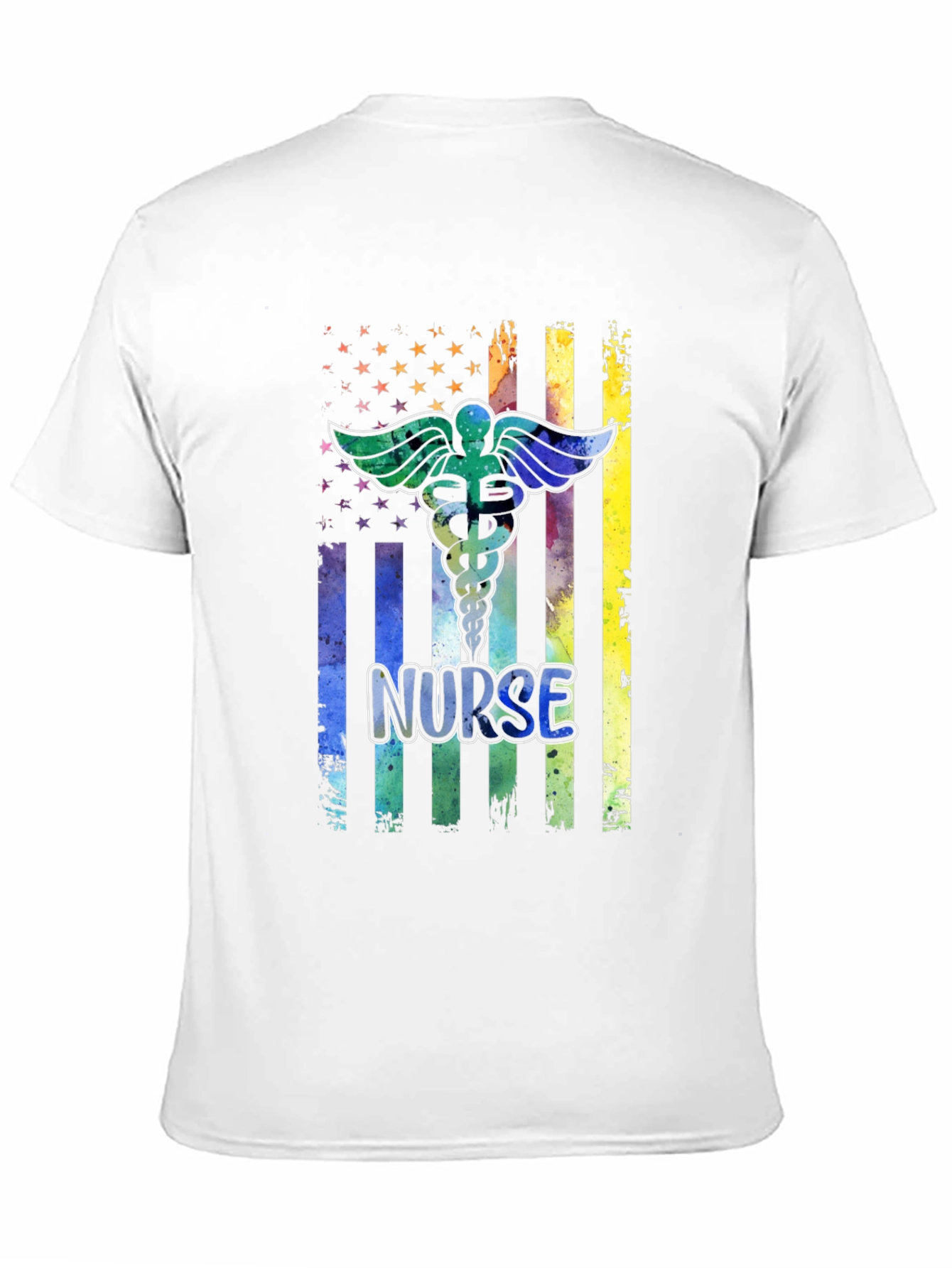 Nurse Pride Graphic T-Shirt - USA Flag Design