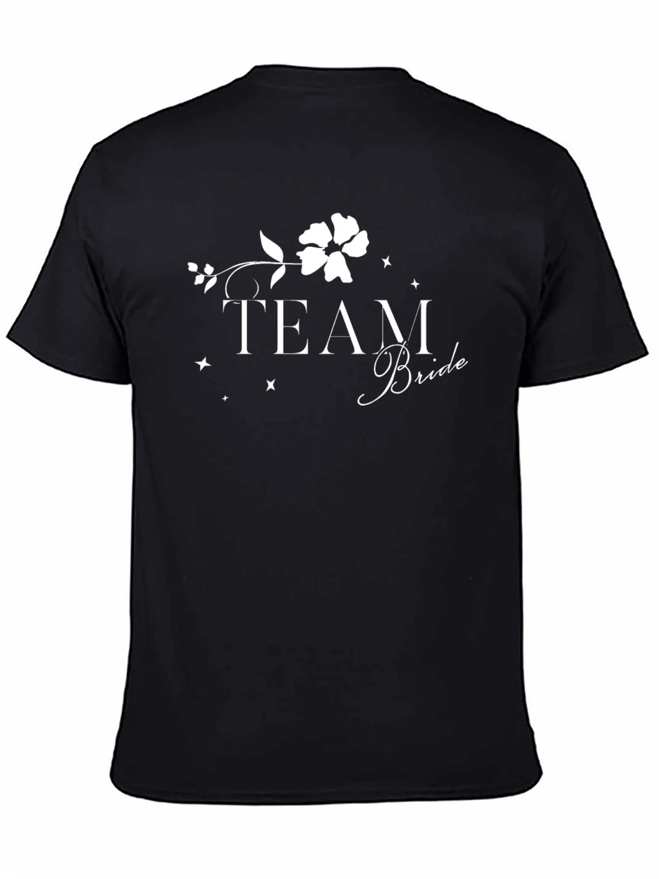 Team Bride T-Shirt - Black Wedding Tee