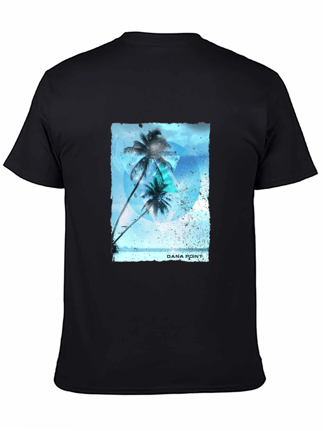 Dana Point Palm Tree Graphic Tee - Black